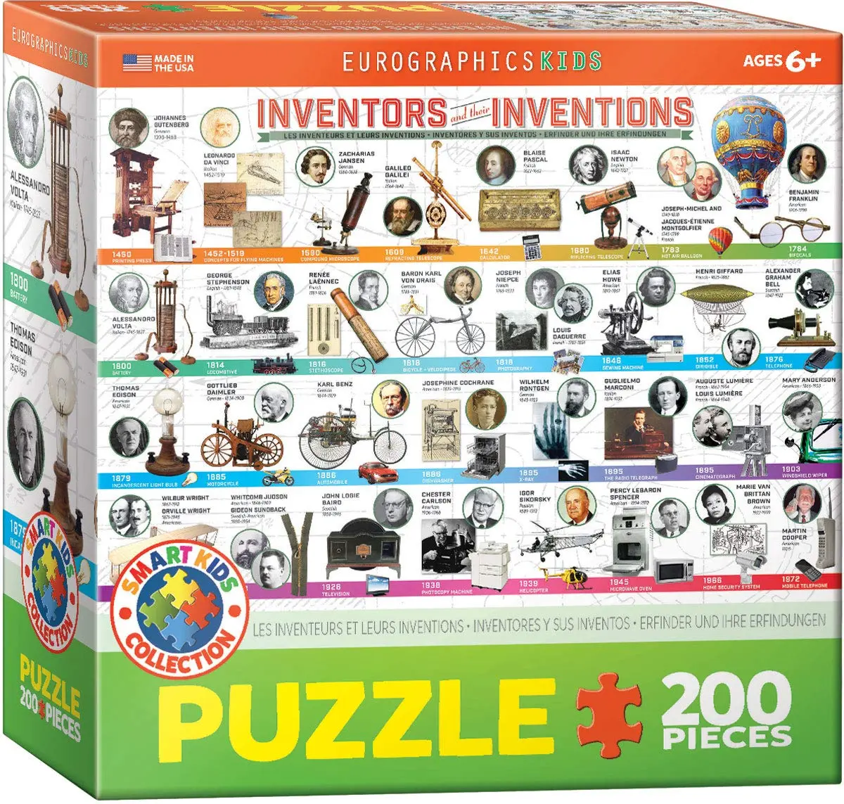 EuroGraphics Great Inventions Jigsaw Puzzle 200-Piece | Educational STEM Learning Puzzle - main product image