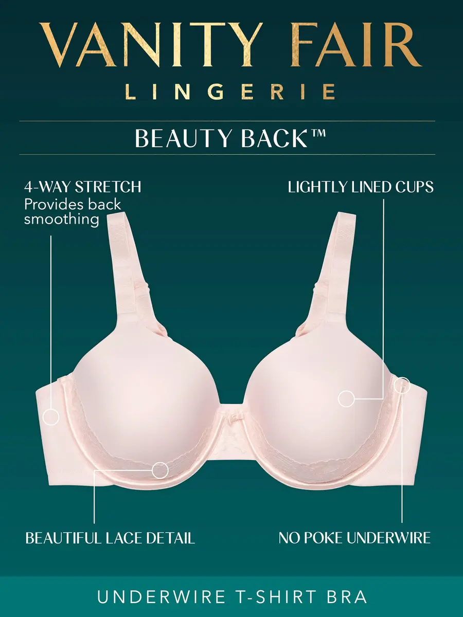 Vanity Fair Full Figure Lace Underwire Bra 38D | Support & Feminine Style (70-120 chars) - view 2