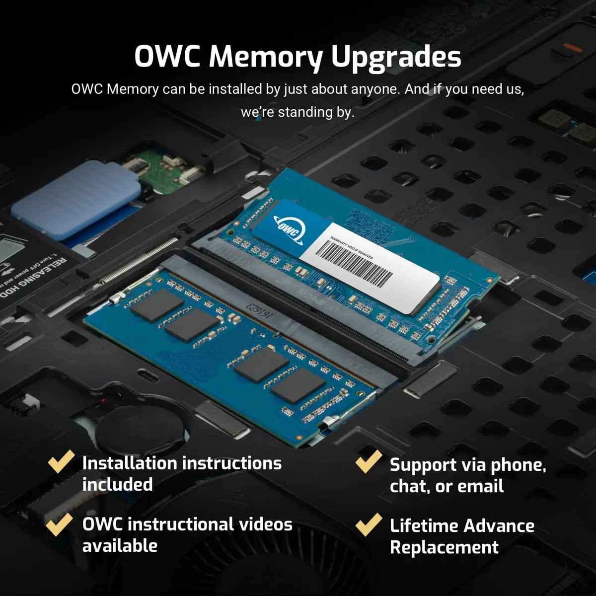 OWC 16GB (2x8GB) DDR3L PC3-12800 1600MHz SO-DIMM RAM for Mac & PC | 1600MHz - view 5