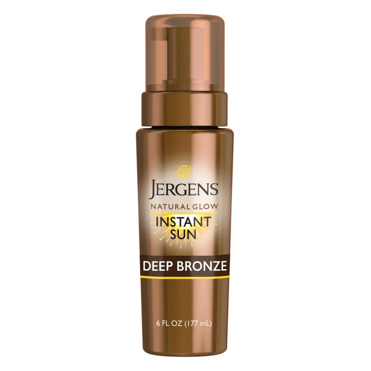 Jergens Natural Glow Deep Bronze Self Tanning Mousse 177ml (6 fl oz) | Instant Tan for Body - main product image