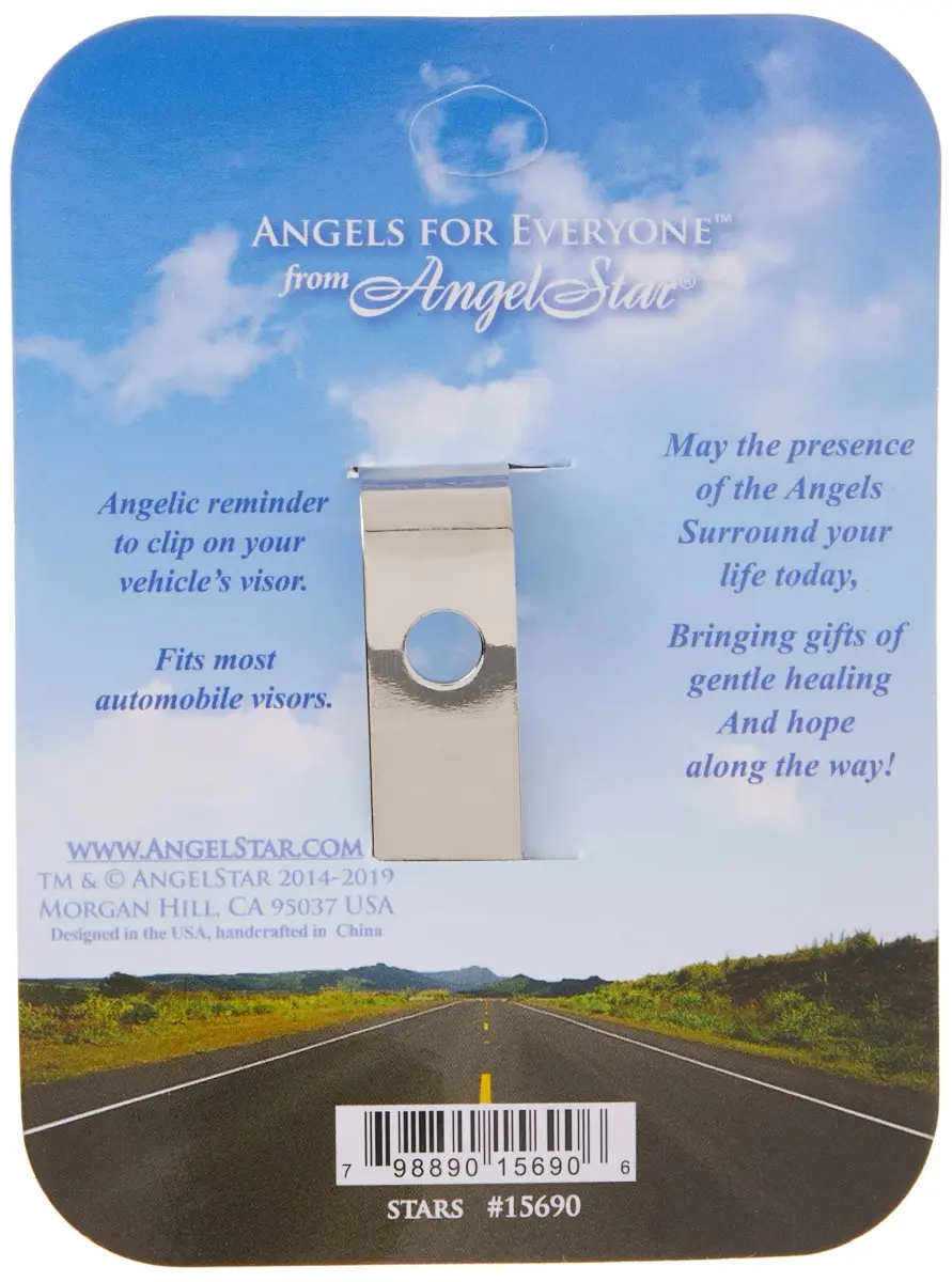 AngelStar Guardian Angel Visor Clip Accent 2.5cm (1 inch) | Metal Clip for Safe Driving - view 6