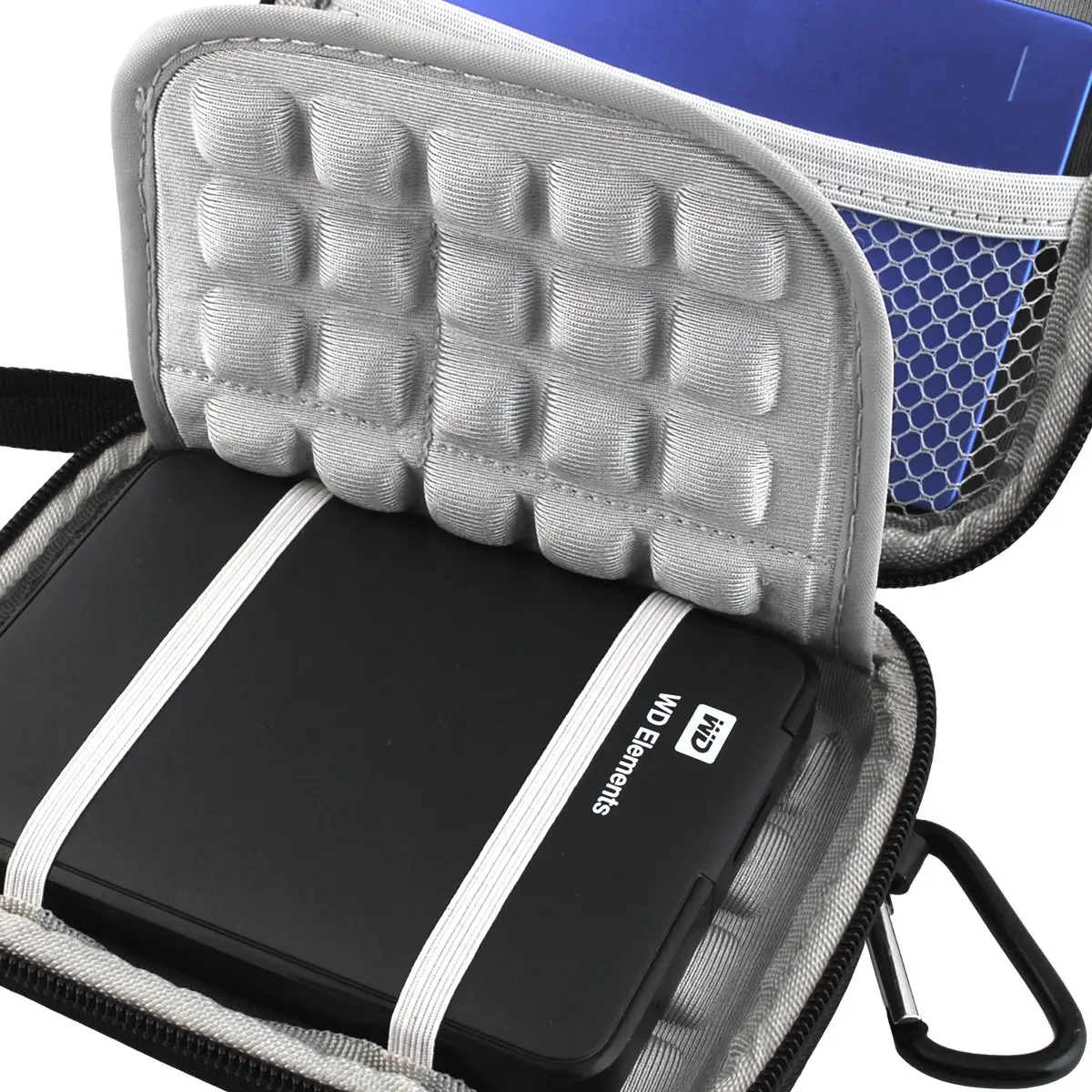 Lacdo Hard Drive Case for Seagate Portable External Hard Drive, Black | Water-Resistant Shockproof Storage Bag - view 6