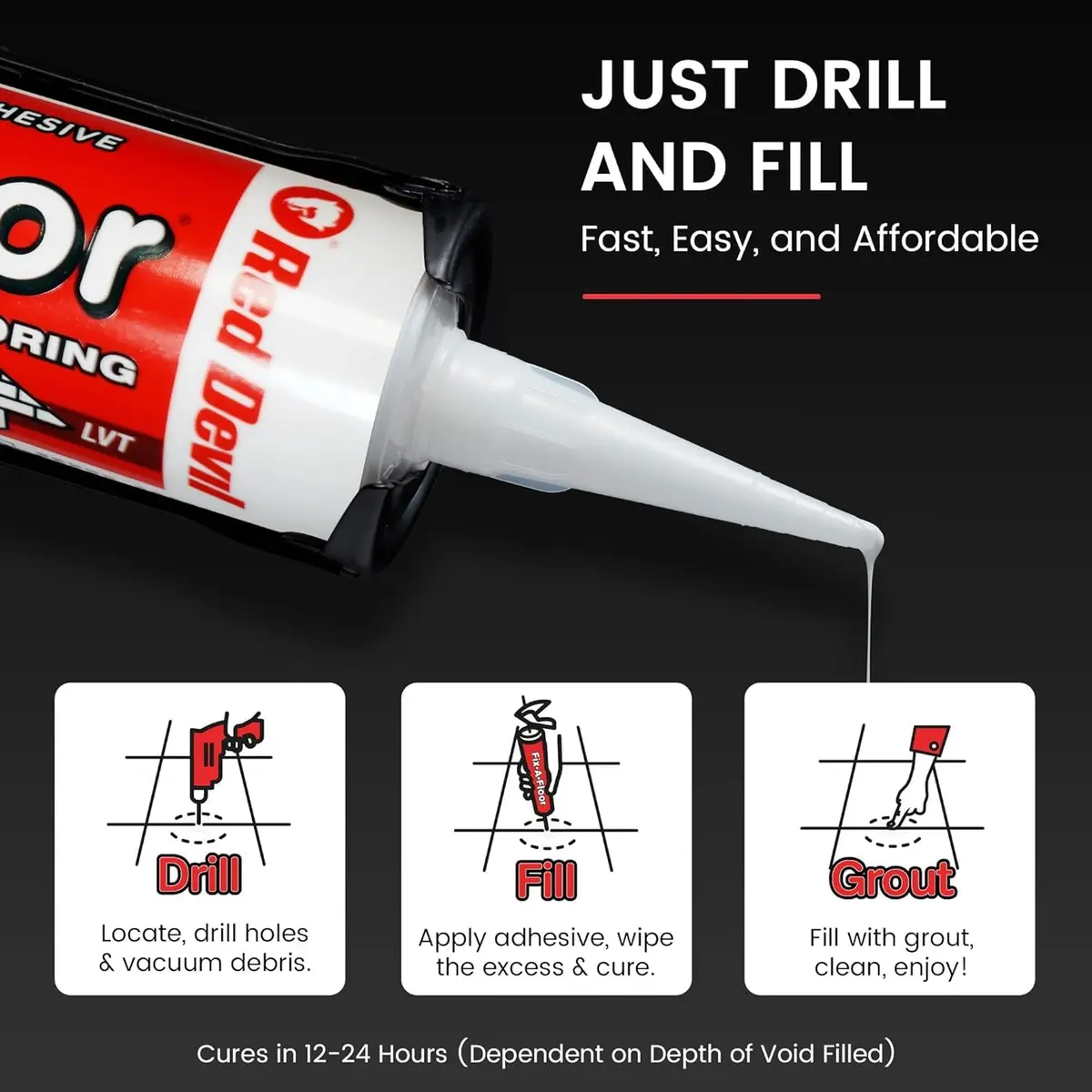 Fix-A-Floor Original Loose Tile Repair Adhesive 298ml (10.1 oz) | Bonds Tile, Porcelain, Stone & Wood - view 2