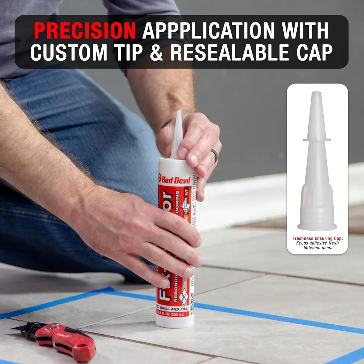 Fix-A-Floor Original Loose Tile Repair Adhesive 298ml (10.1 oz) | Bonds Tile, Porcelain, Stone & Wood - view 4