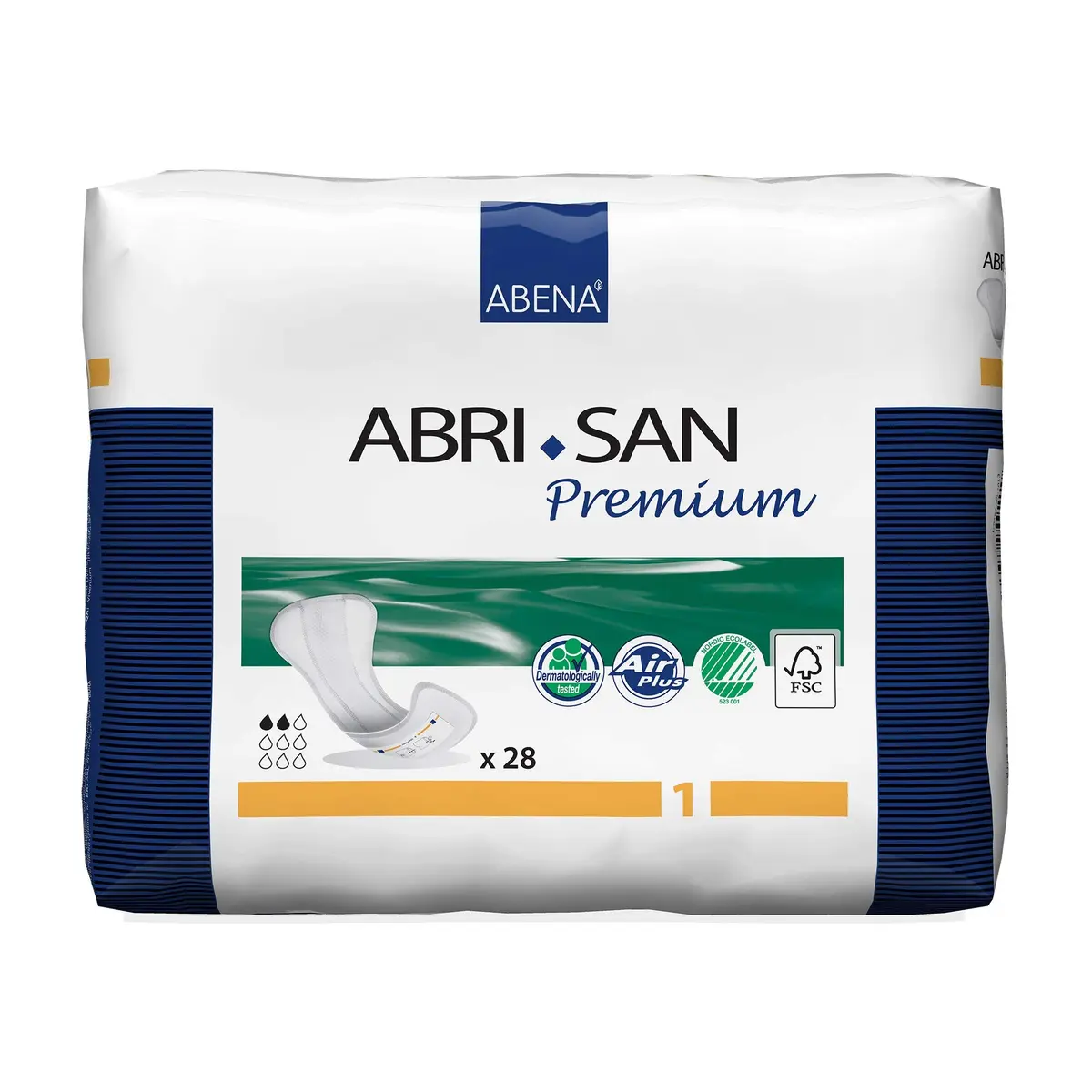 Abena Abri San Premium Incontinence Pads for Women Size 1 | 280 Count, Breathable & Odor-Proof - main product image