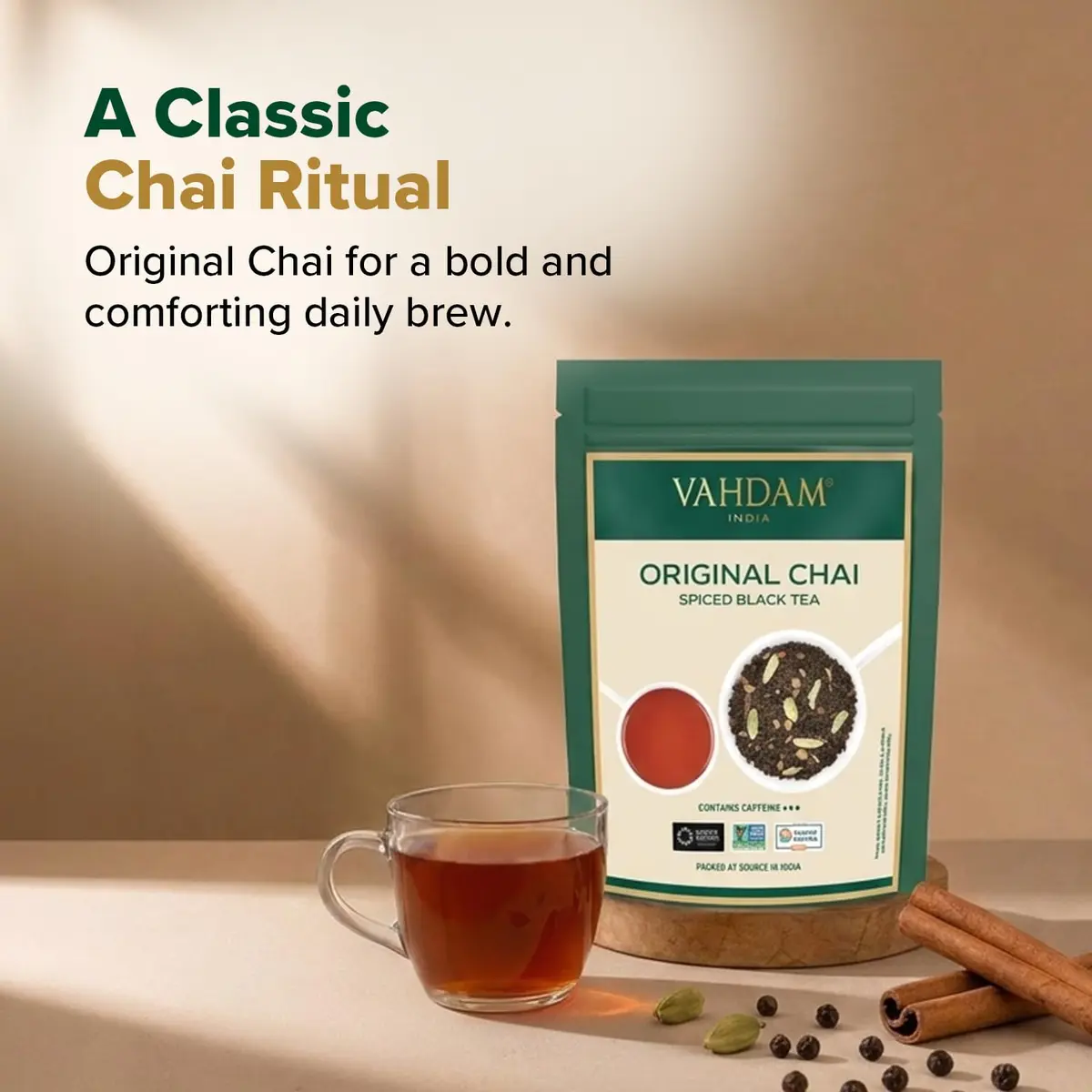 VAHDAM Masala Chai Loose Leaf 3.5oz | Traditional Indian Spiced Tea with Aromatic Spices - view 5