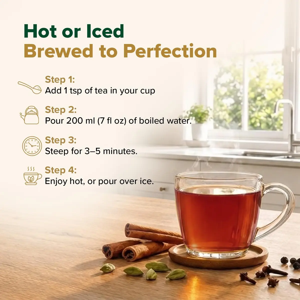 VAHDAM Masala Chai Loose Leaf 3.5oz | Traditional Indian Spiced Tea with Aromatic Spices - view 7