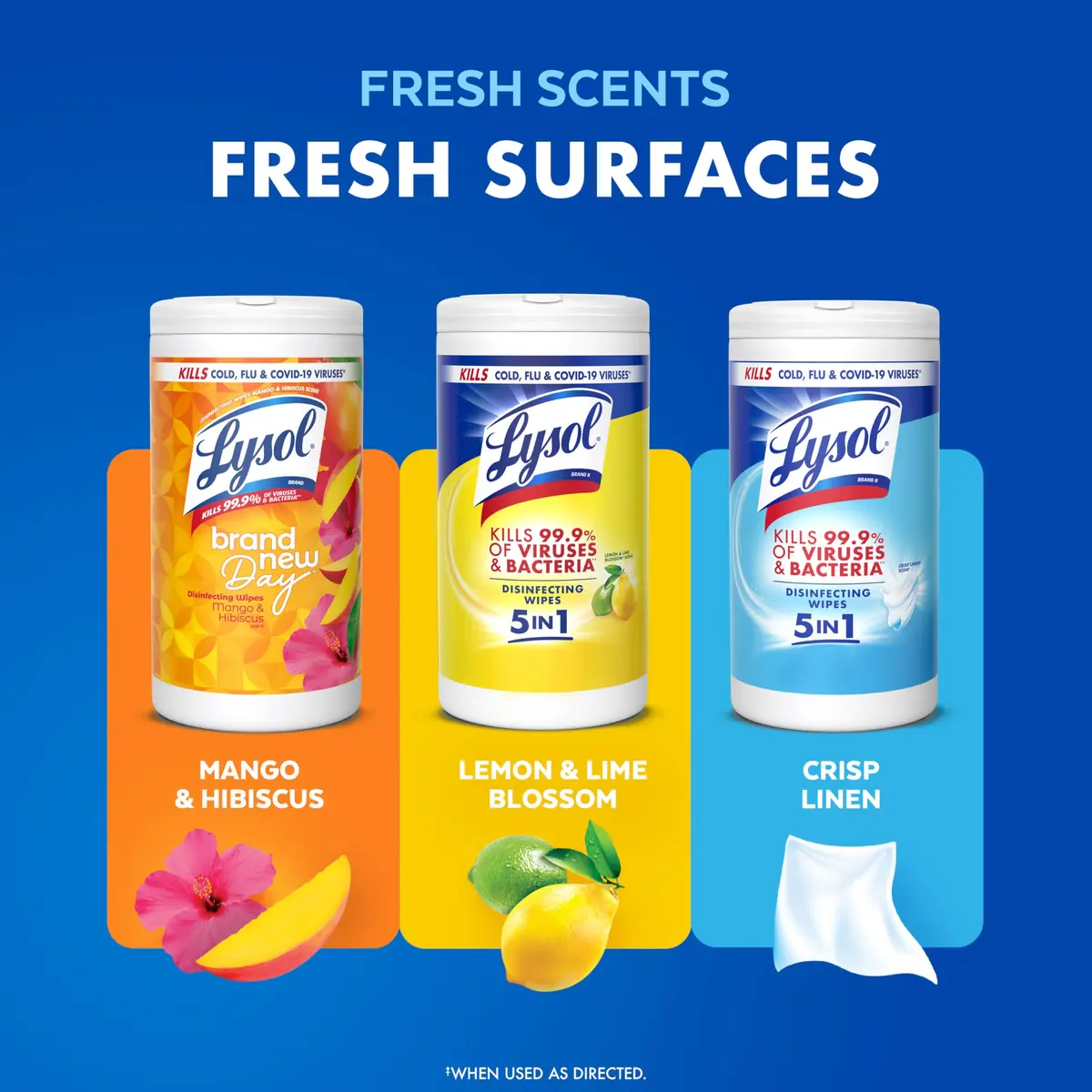 Lysol Disinfecting Wipes Multi-Surface Cleaner Lemon 80 ct | Kills 99.9% viruses & bacteria - view 8