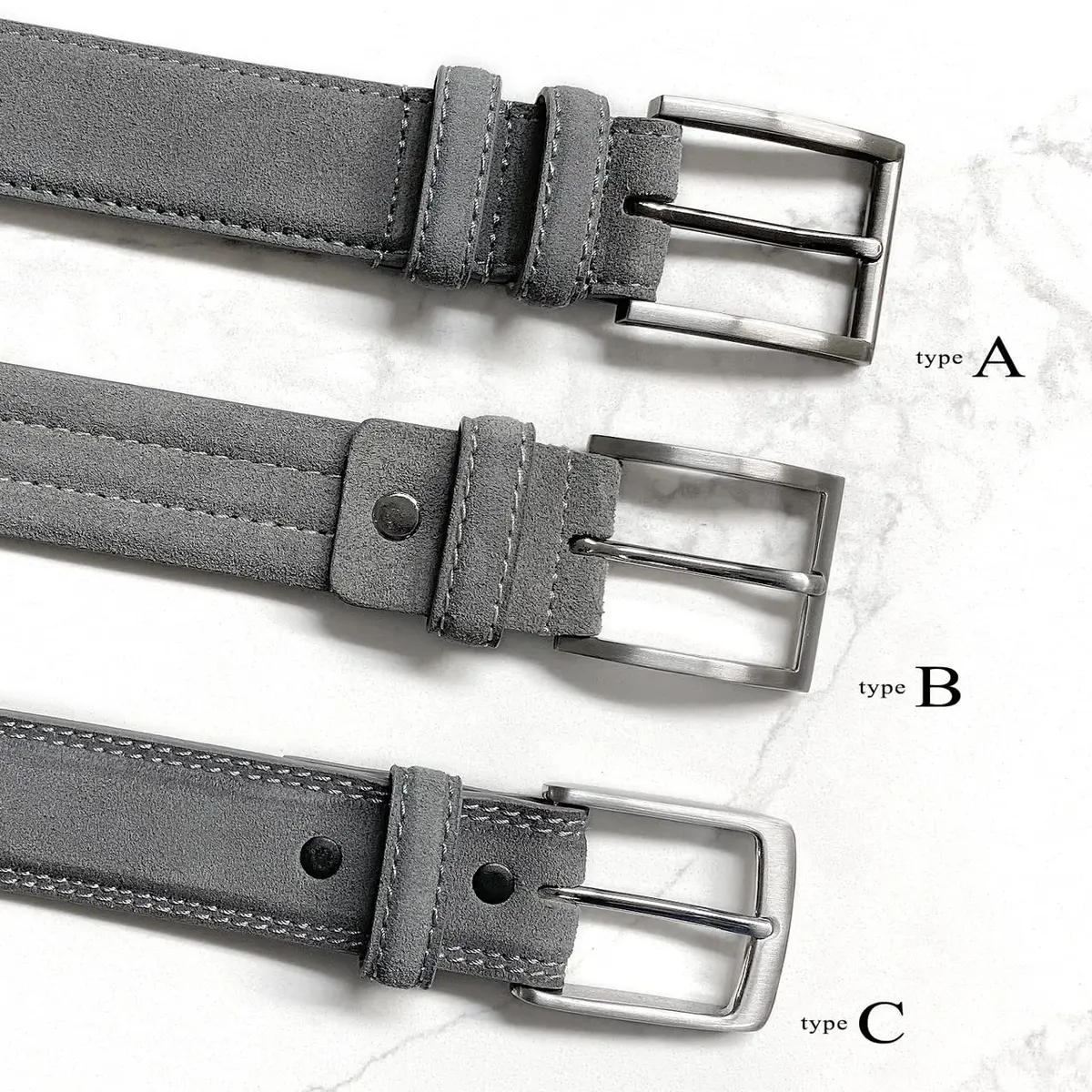 Belts.com Men's Suede Belt 34 | Genuine Leather Casual Dress Accessory - view 5