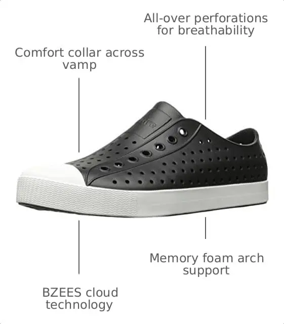 Native Shoes Jefferson Lightweight Slip-on Sneakers | Ultralight, Breathable & Easy to Clean (70-120 chars) - view 4