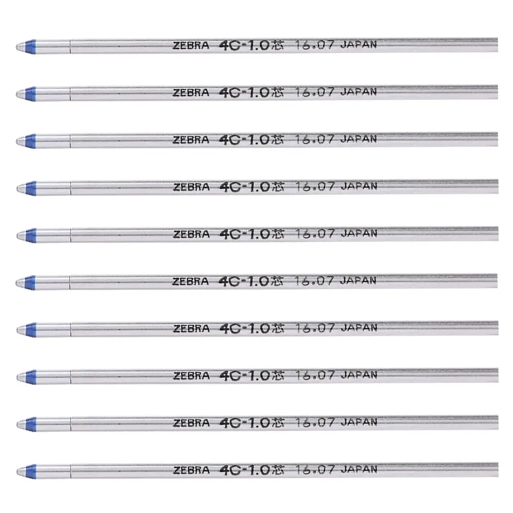 ゼブラ(ZEBRA) Blue Pen Refill 10 Pack | Compatible with Pens & Stylus for Students & Office - main product image