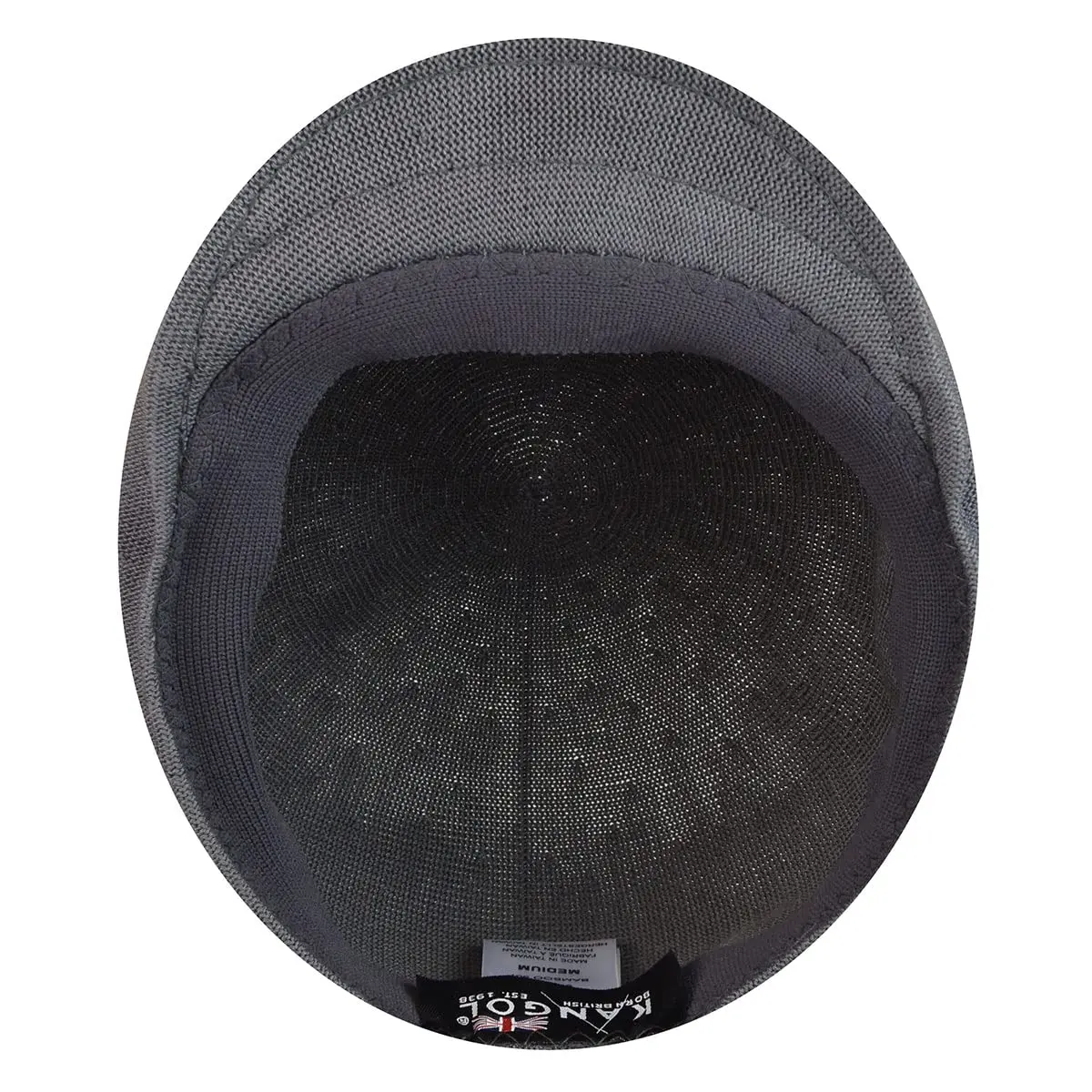 Kangol 507 Bamboo Hat Large Charcoal | Modern Summer Flat Cap with Fitted Comfort - view 5