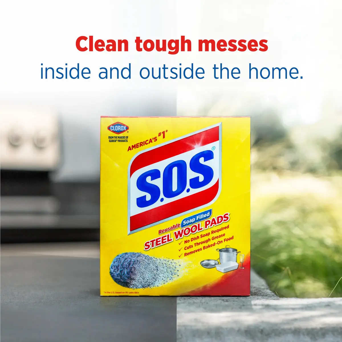 S.O.S. Steel Wool Soap Pads, 18 Count | Tough Messes & Rust Removal - view 2