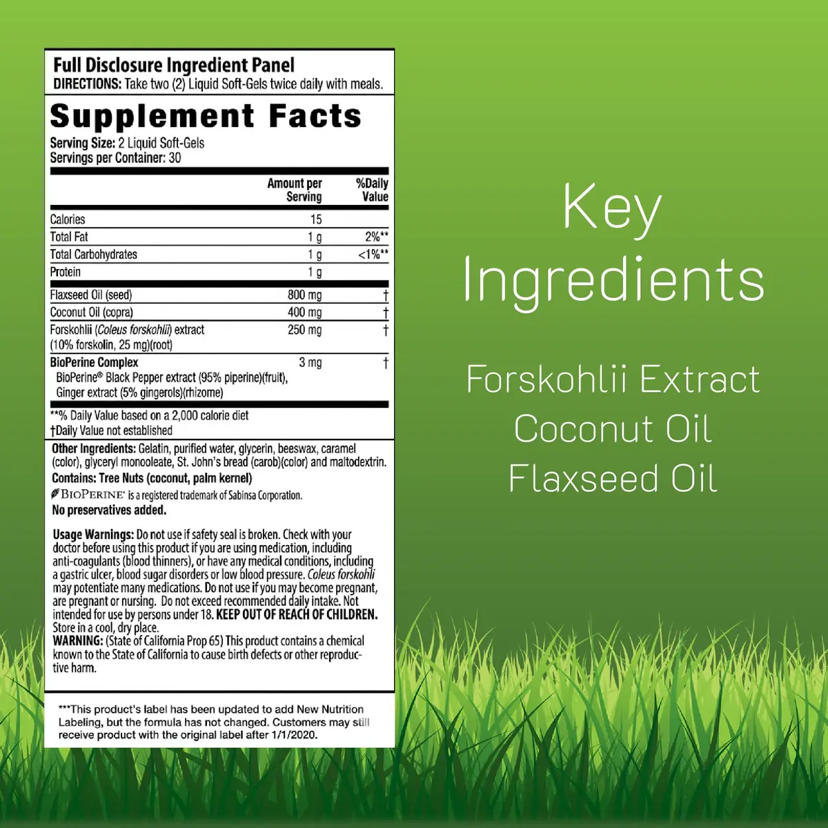 Irwin Naturals Forskolin Fat-Loss Diet Supplement 60 Softgels | Supports Metabolism & Body Composition - view 2