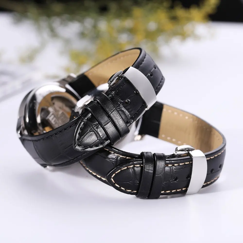 iStrap 18mm Alligator Grain Leather Watch Band with Deployment Clasp | Classic Elegance for Men & Women - view 4