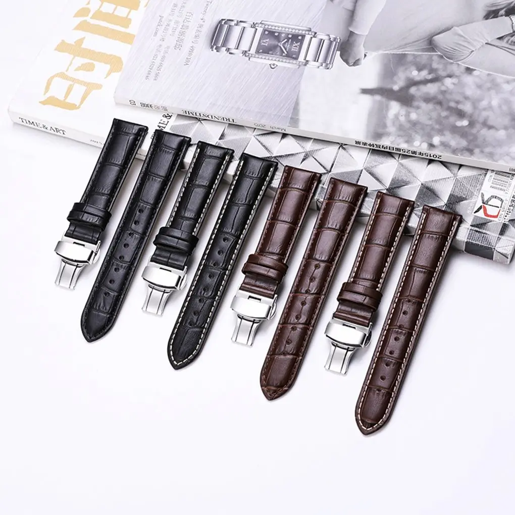 iStrap 18mm Alligator Grain Leather Watch Band with Deployment Clasp | Classic Elegance for Men & Women - view 6