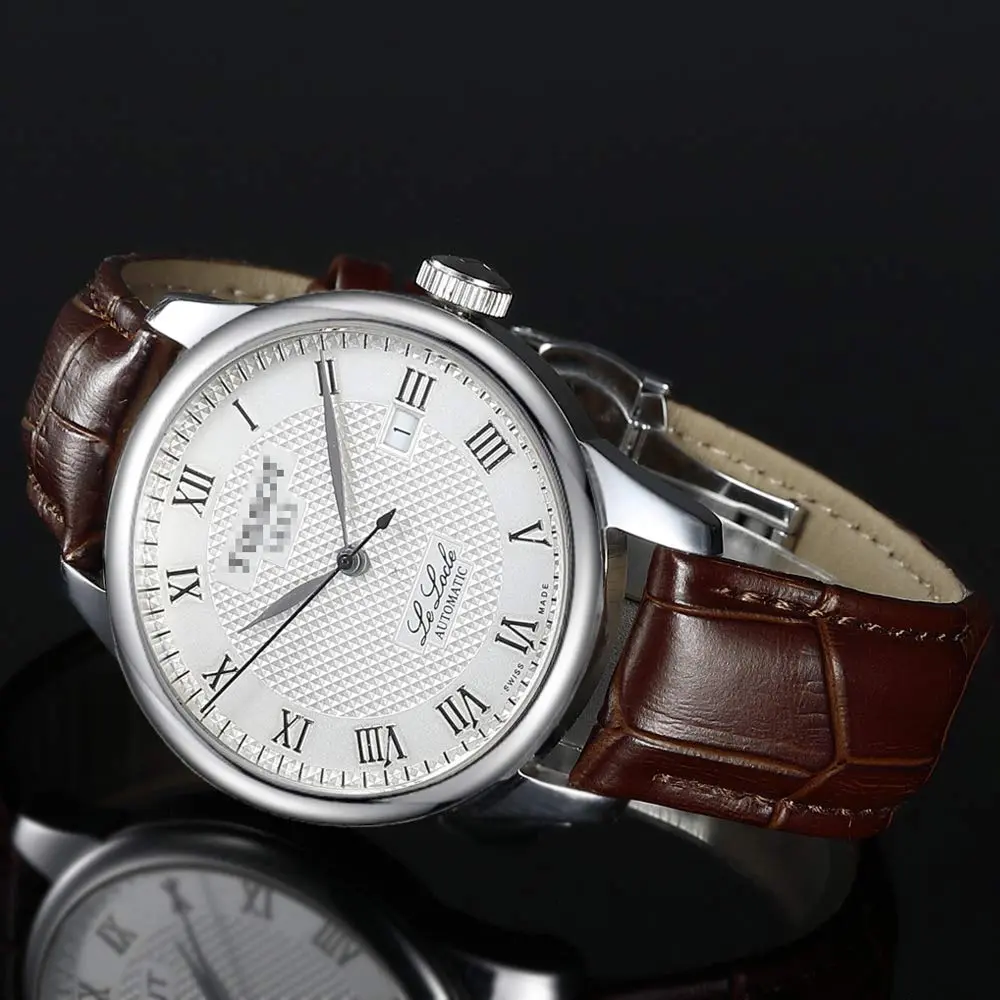 iStrap Leather Watch band -Alligator Grain Embossed Pattern Calfskin | Classic Elegant Strap for Men & Women 22mm - view 3