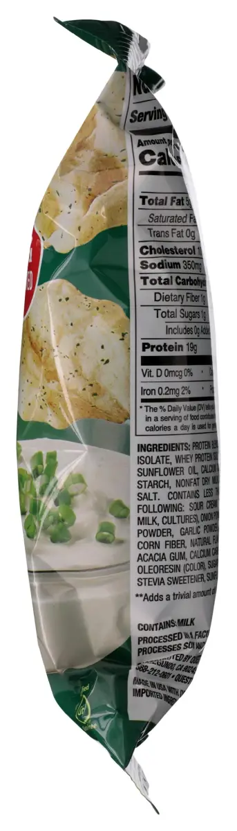 Quest Sour Cream & Onion Protein Chips 32g (1.2oz) | 21g Protein, Gluten-Free, Baked - view 5