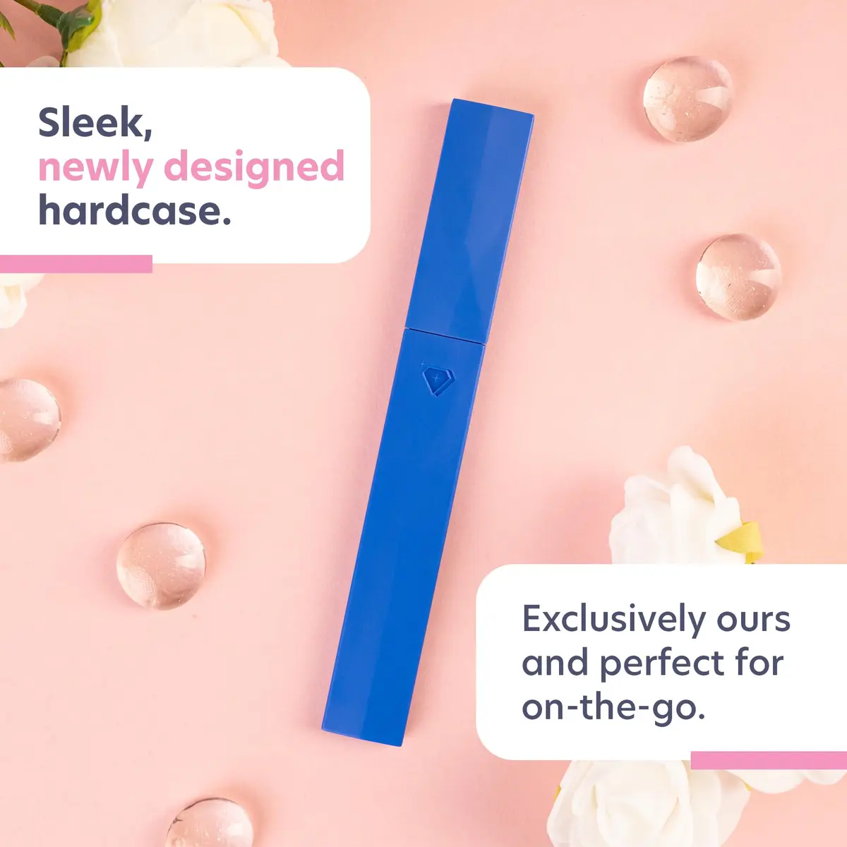 BONA FIDE BEAUTY Glass Nail File with Case (Aqua Cobalt) | Czech Handmade Fine Grit Nail Tool - view 5
