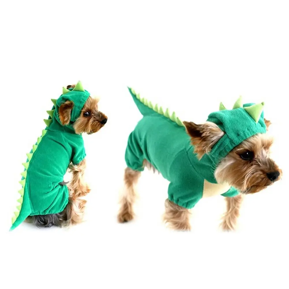 NACOCO Dog Dinosaur Costume XS | Green Pet Clothes for Medium & Large Dogs, Halloween & Party Ready - view 3