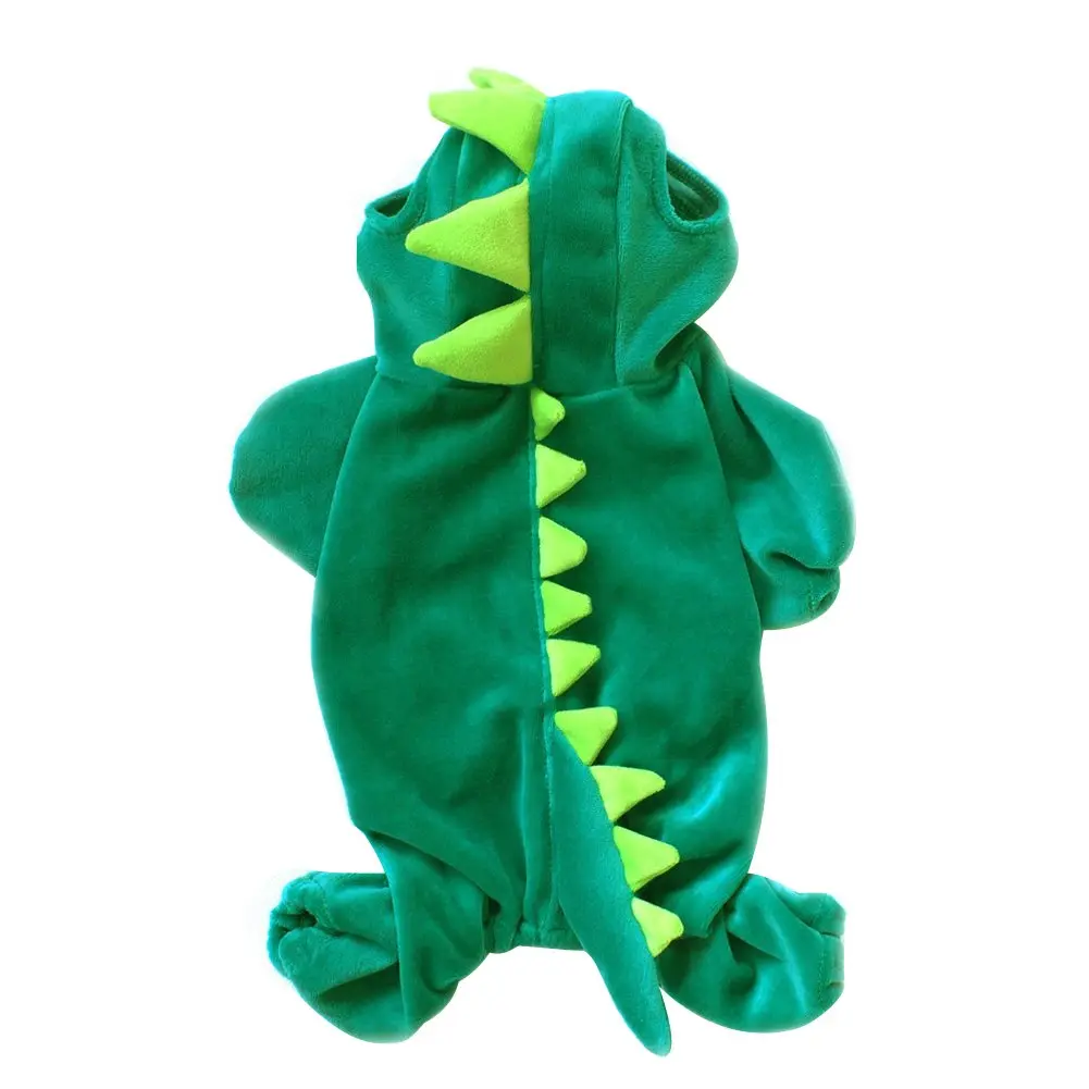 NACOCO Dog Dinosaur Costume XS | Green Pet Clothes for Medium & Large Dogs, Halloween & Party Ready - view 4