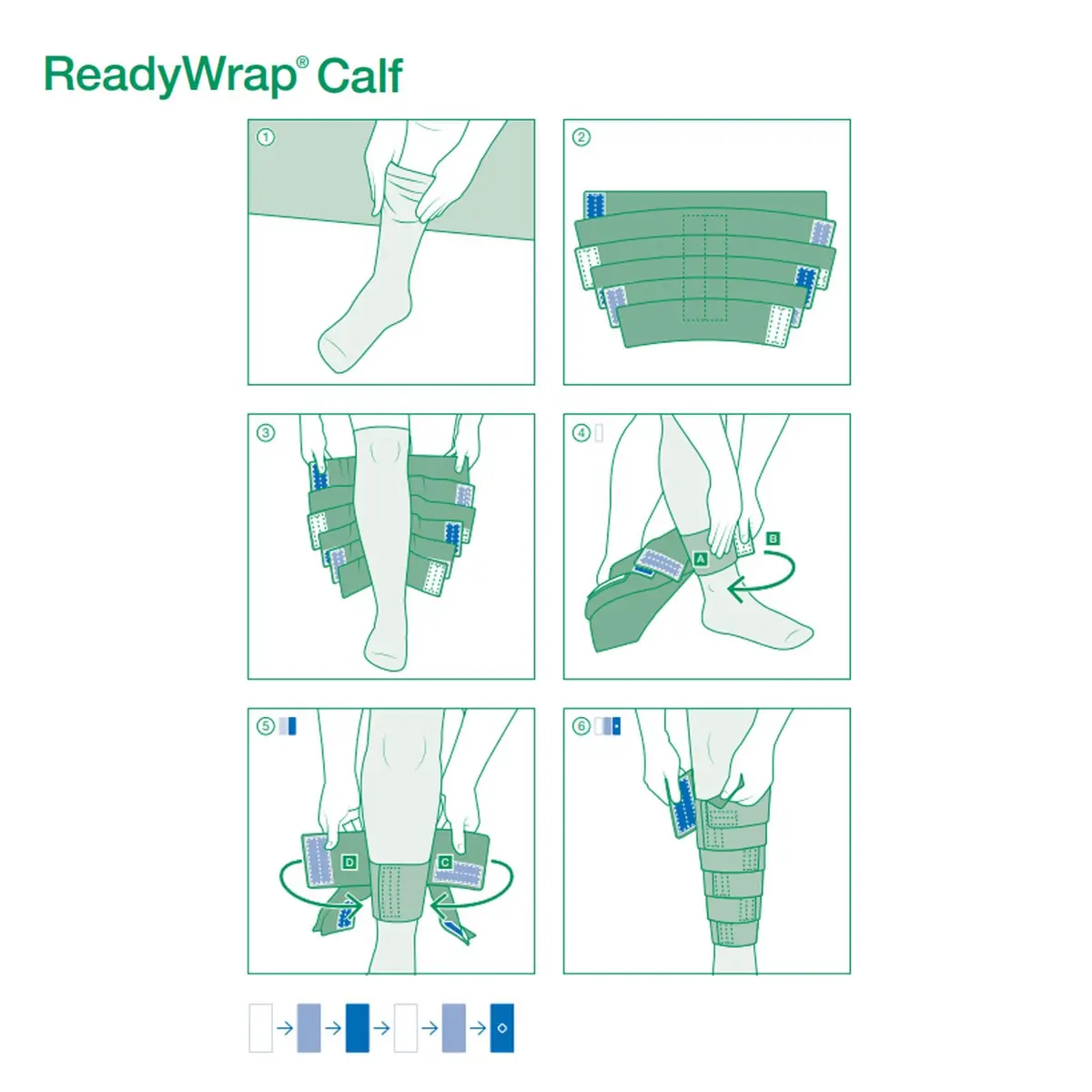 ReadyWrap Calf Compression Sleeve - Adjustable, Breathable | Support for Edema & Varicose Veins - view 5