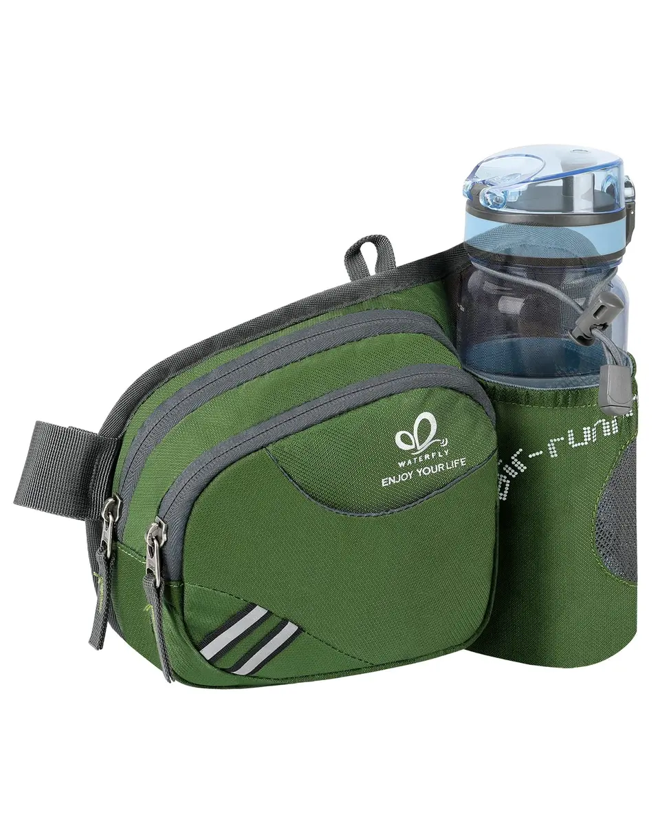 WATERFLY Fanny Pack Waist Bag | Water Bottle Holder for Running & Hiking | Water-Resistant Nylon | One Size - main product image