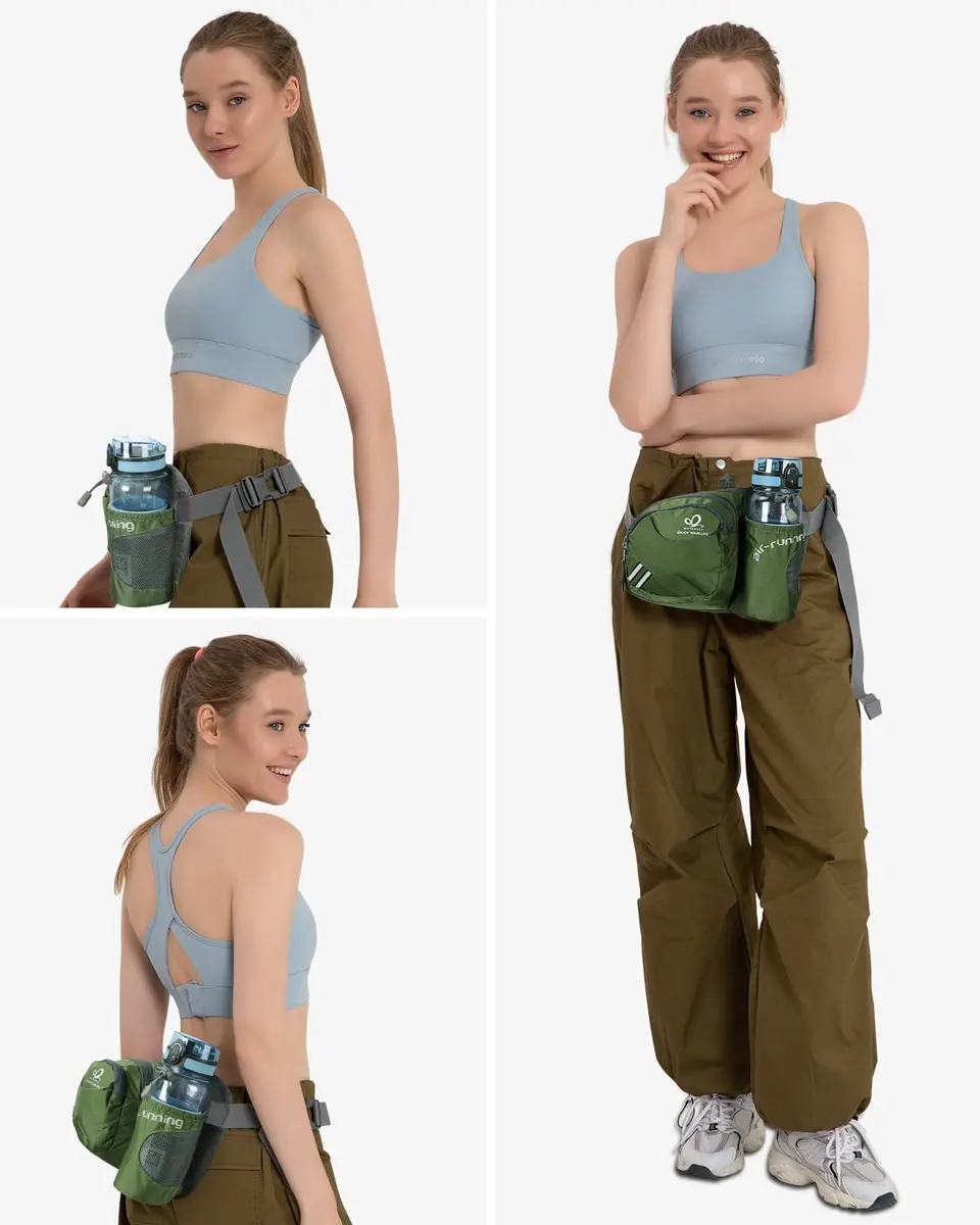 WATERFLY Fanny Pack Waist Bag | Water Bottle Holder for Running & Hiking | Water-Resistant Nylon | One Size - view 6