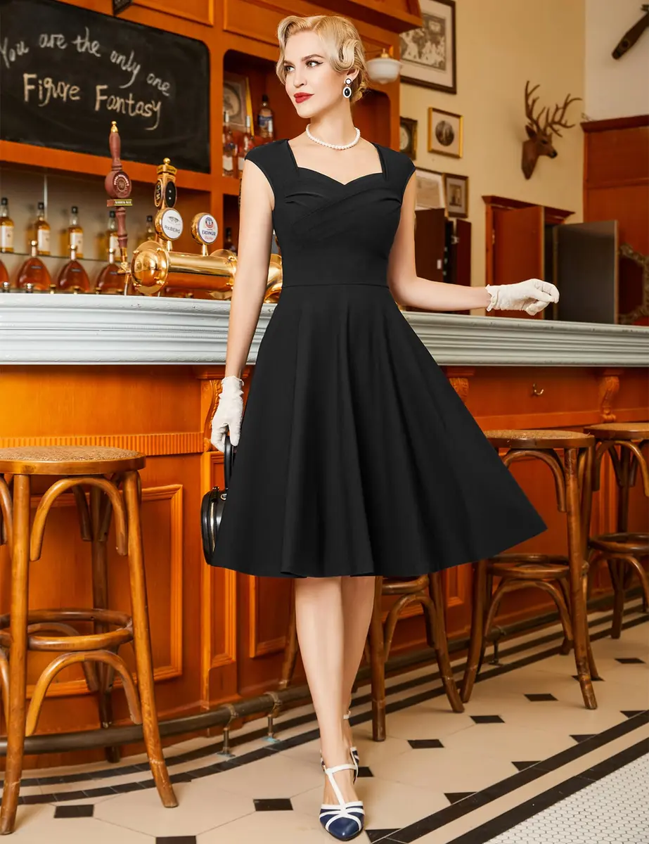 MUXXN Women's Vintage Retro Swing Dress XL | 1950s Inspired Classic Style - view 6