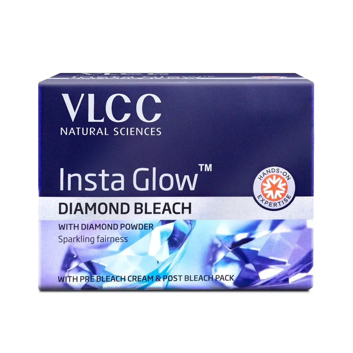 VLCC Insta Glow Diamond Bleach Cream 60gm (2.11 Oz) | Brightens & Detoxifies Skin - main product image