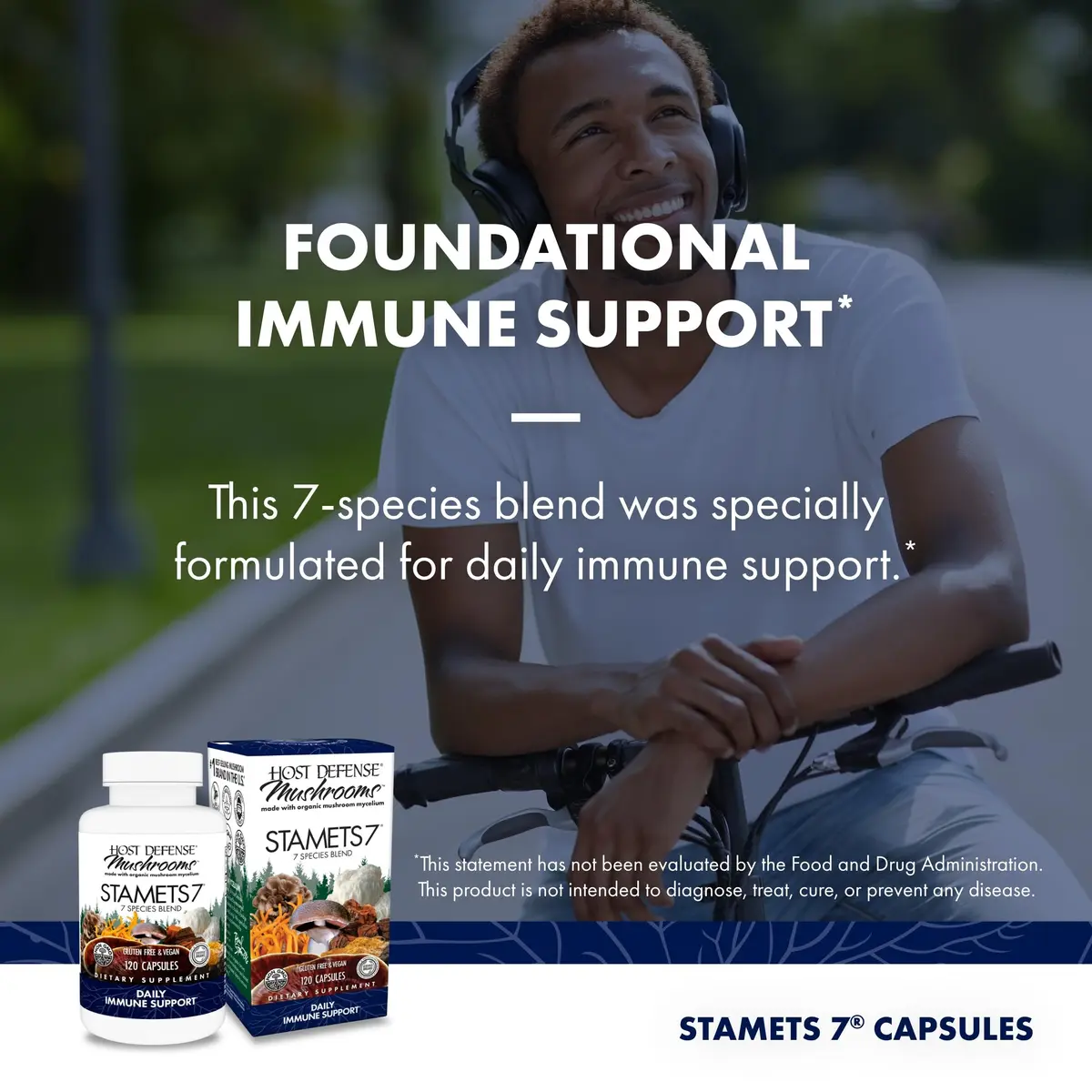 Host Defense Stamets 7 Immune Support Capsules 120 Count | 7-Species Mushroom Blend for Daily Immune Support - view 5