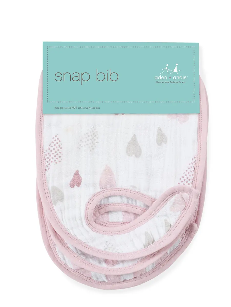 aden + anais Snap Bibs 3 Pack, Rock Star, 23cm x 32.5cm (9" x 13") | 3-Layer Cotton Muslin - view 2