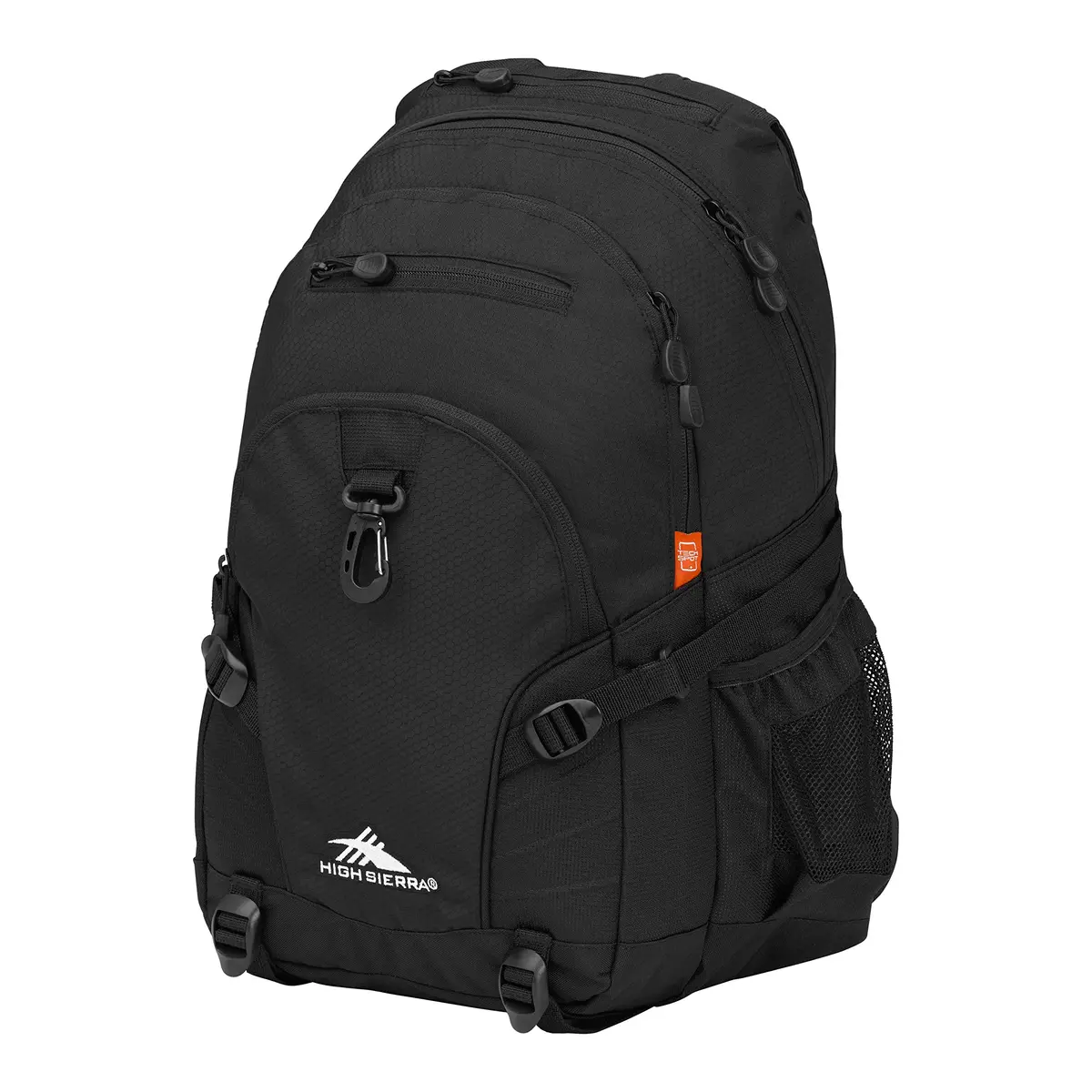 High Sierra Loop Backpack | Travel & Work Bookbag with Tablet Sleeve, One Size, Black - main product image