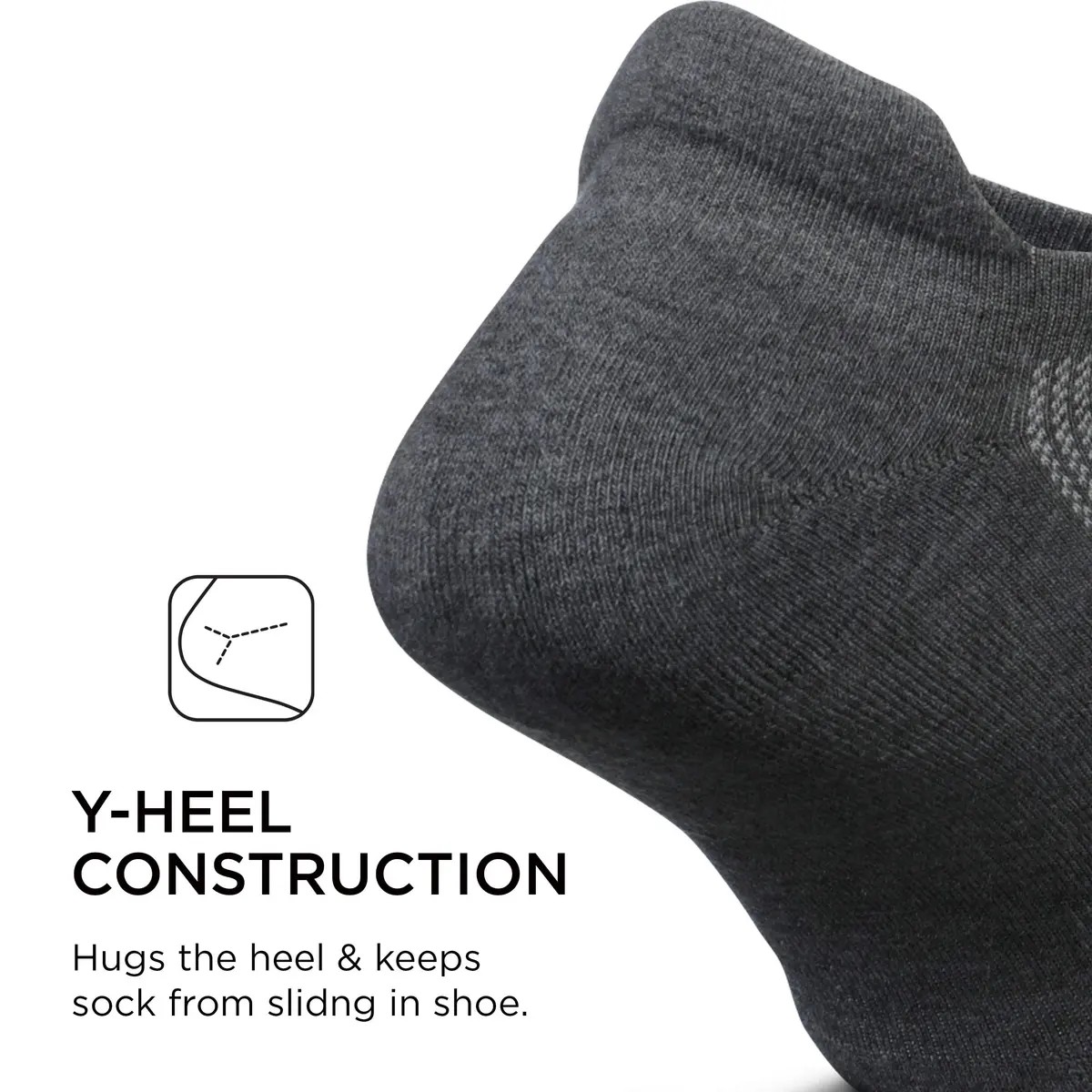 Feetures High Performance Max Cushion Ankle Sock, Heather Gray, L | Supportive Blister-Free Comfort - view 4