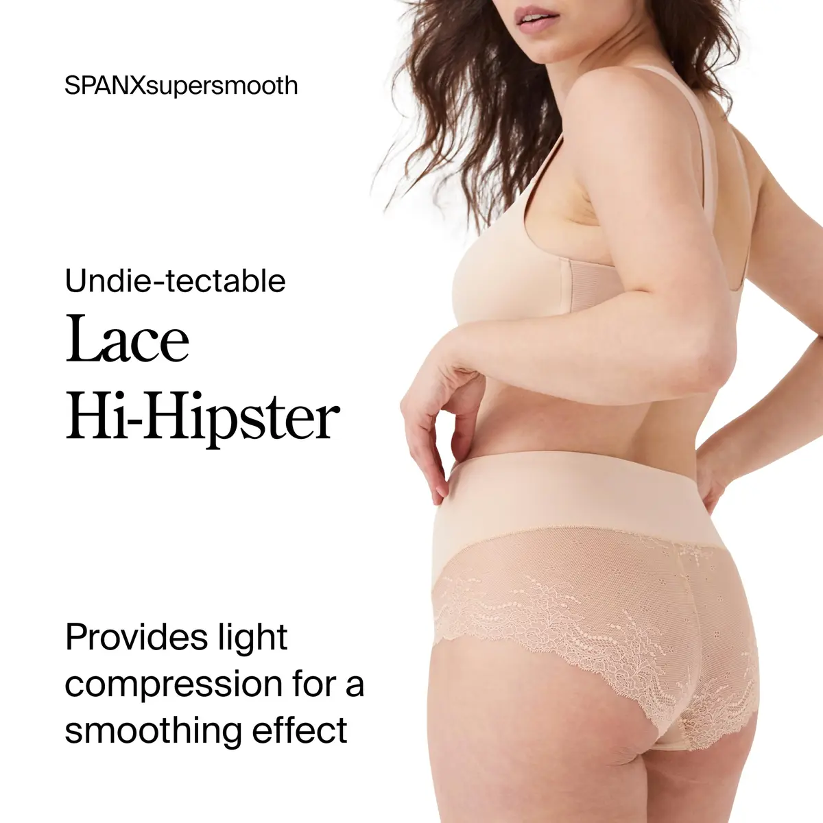 SPANX Supersmooth Undie-tectable Lace Hipster Medium | Level 2 Lightweight Support for Women - view 3