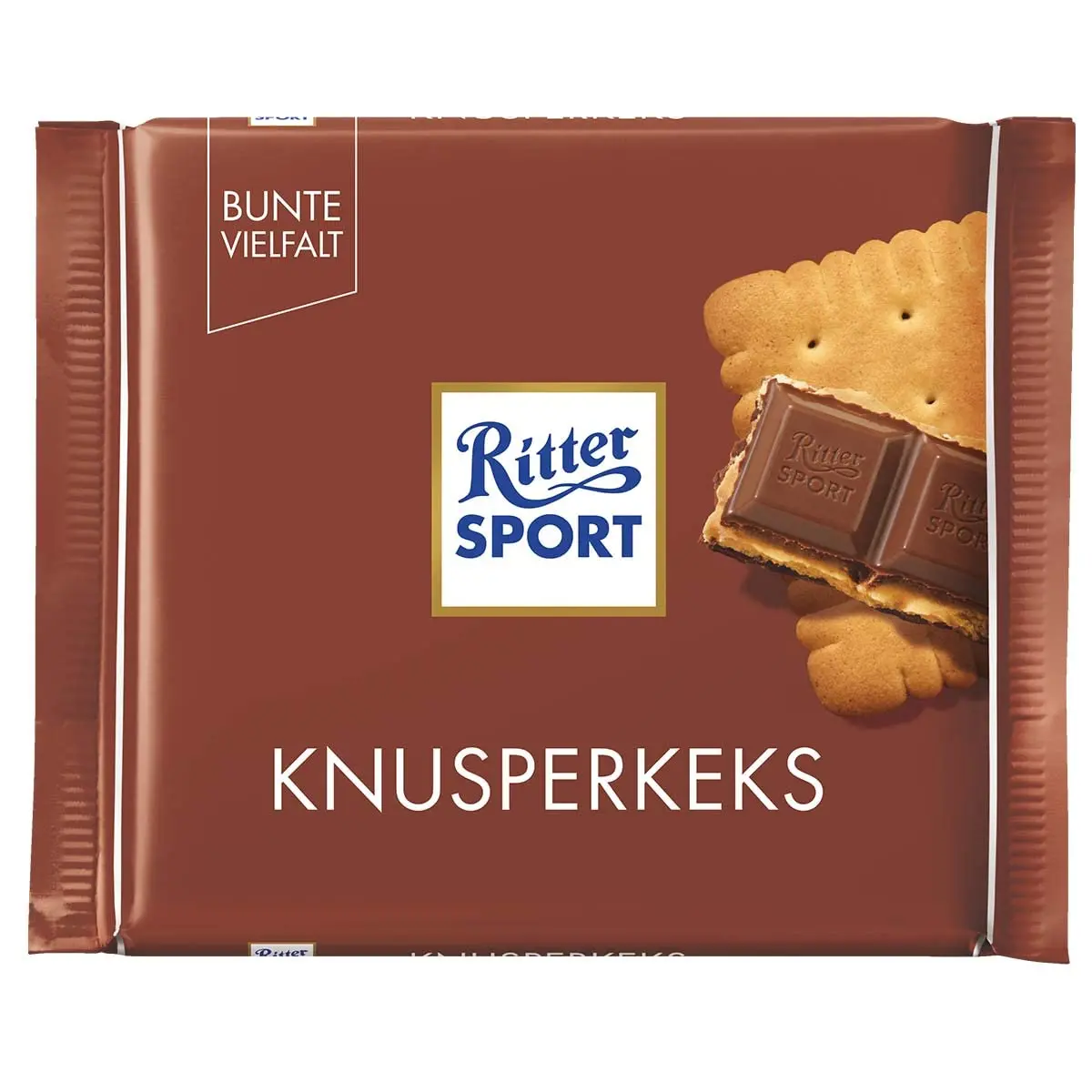 Ritter Sport Butter Biscuit 100 g (Pack of 5) | Family Favorite Chocolate Bar with Butter & Biscuit Flavors - main product image