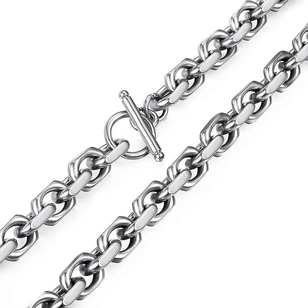 Trendsmax Stainless Steel Necklace Cable Rolo Link Chain 18 inch | Heavy-Duty, Hypoallergenic & Adjustable - view 7