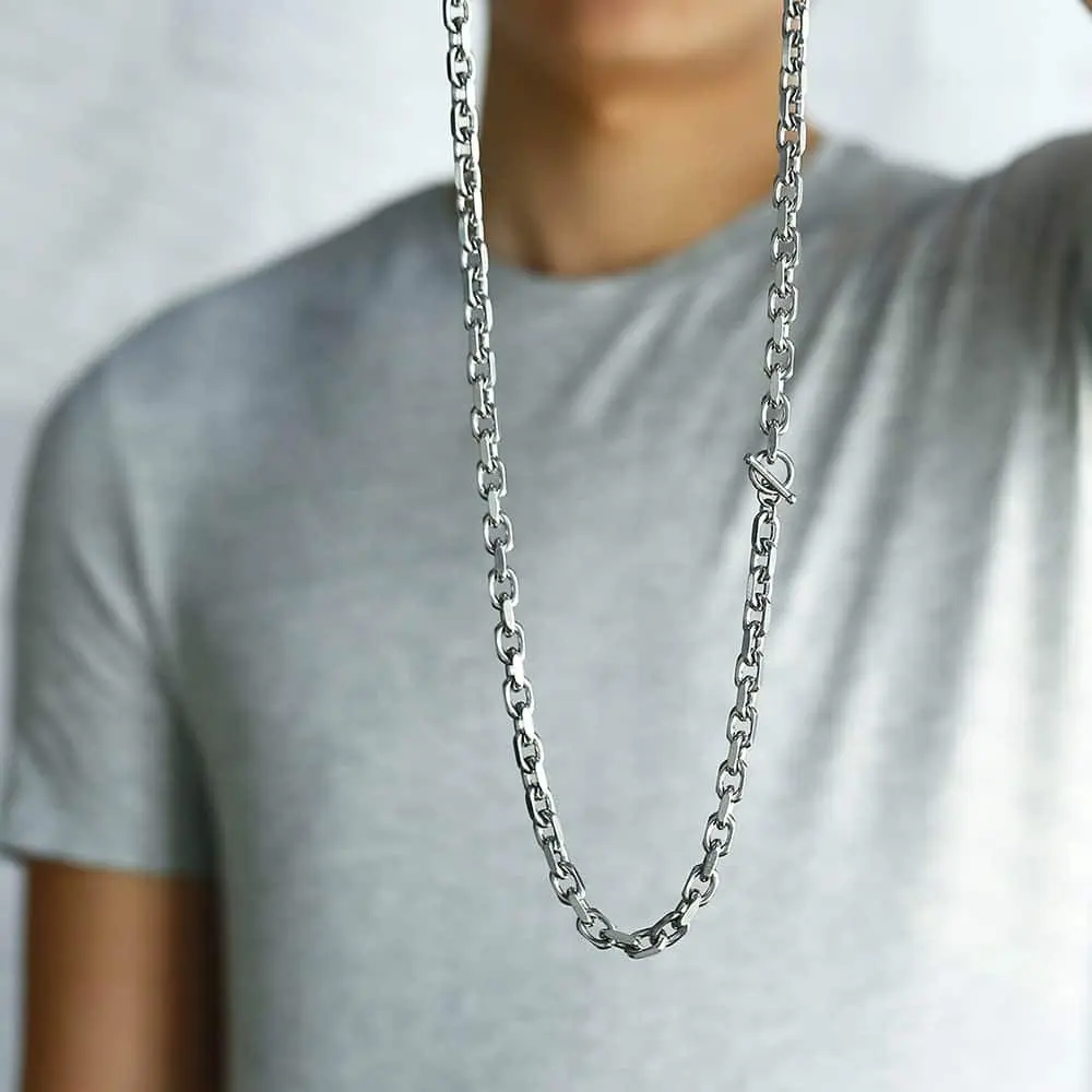 Trendsmax Stainless Steel Necklace Cable Rolo Link Chain 18 inch | Heavy-Duty, Hypoallergenic & Adjustable - view 8
