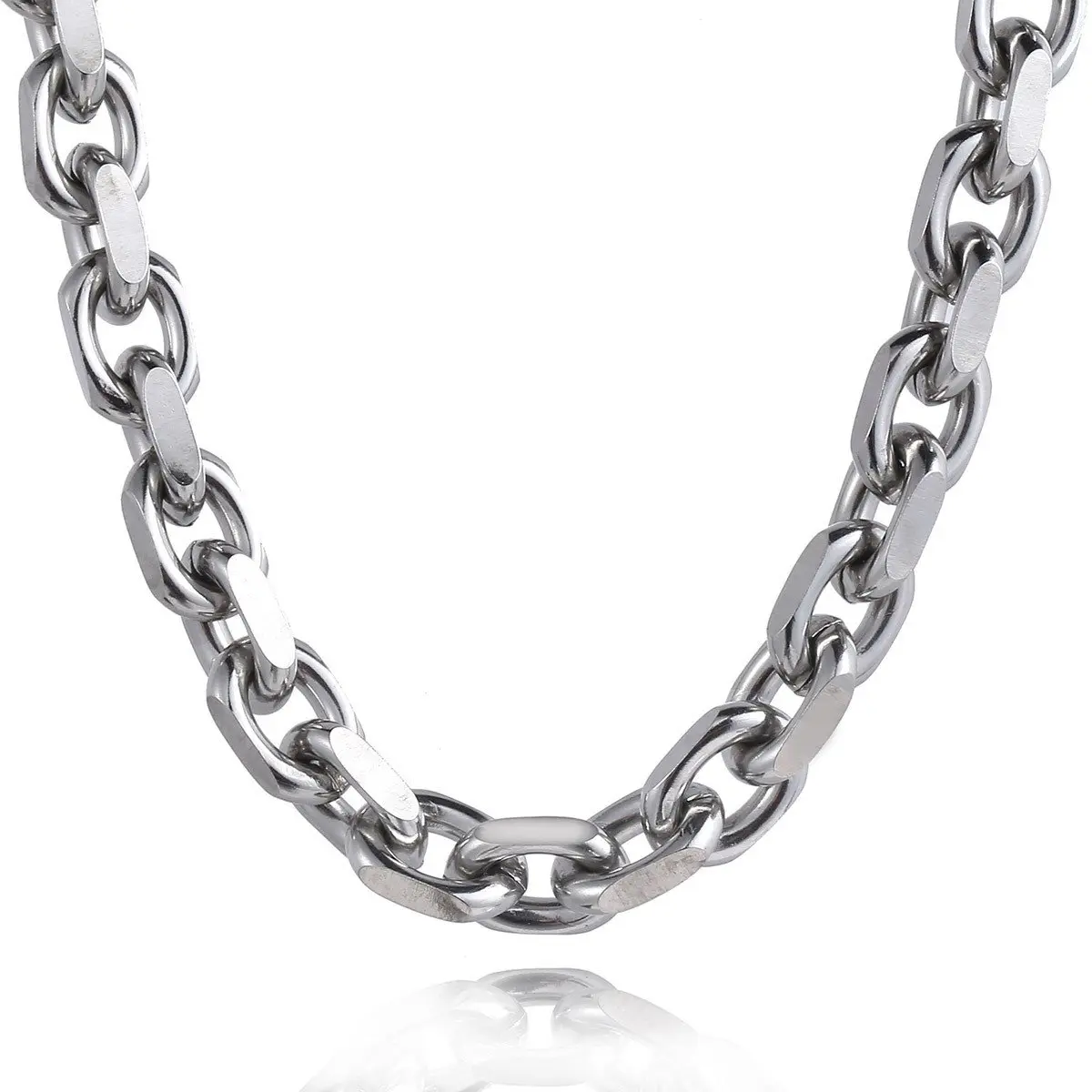 Trendsmax Stainless Steel Necklace Cable Rolo Link Chain 18 inch | Heavy-Duty, Hypoallergenic & Adjustable - view 2