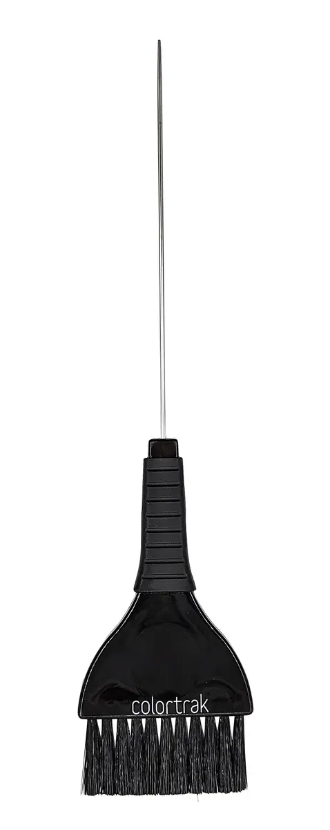 Colortrak Duo Color Brush with Pin Tail, Black | Precise Hair Color Application & Weaving Tool - main product image
