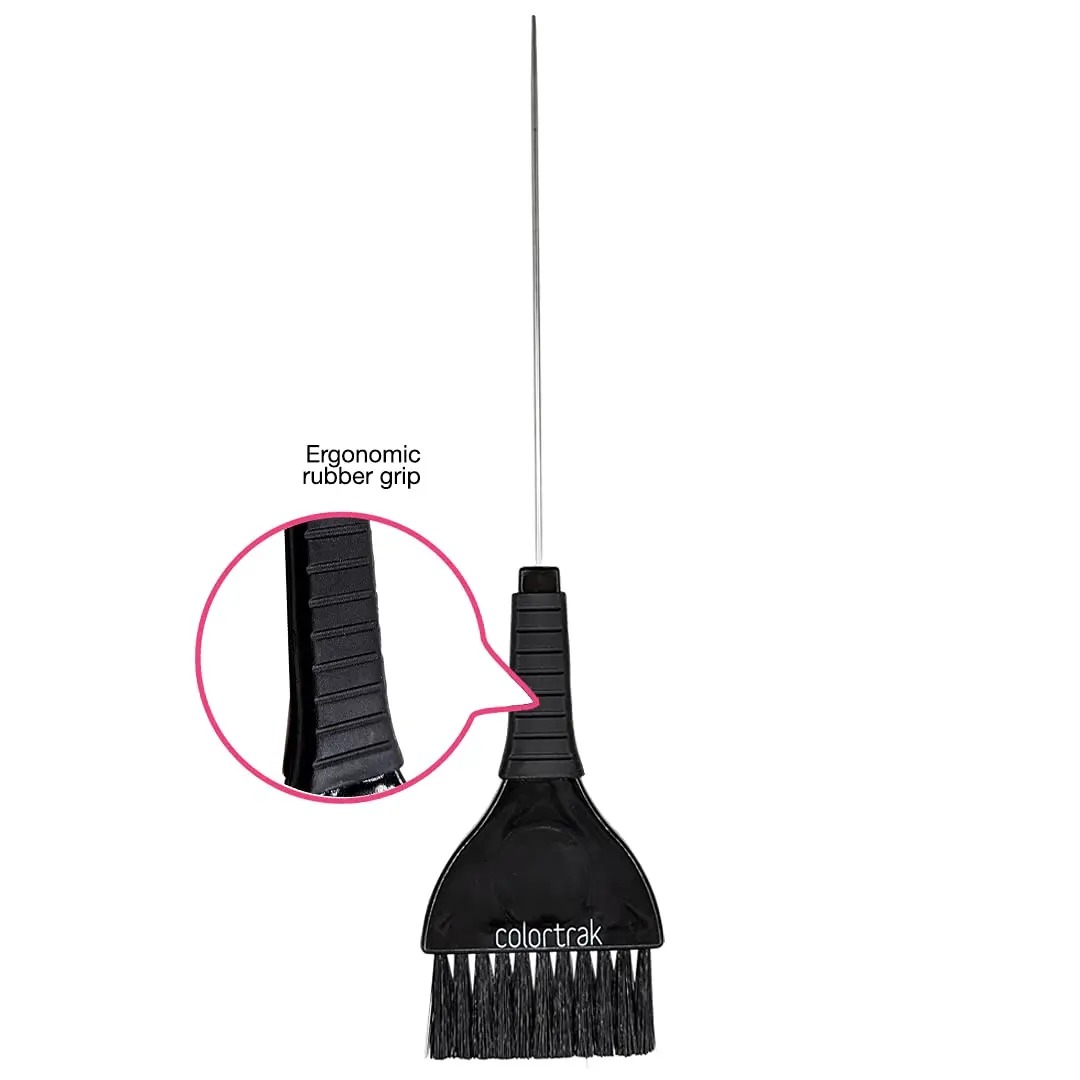 Colortrak Duo Color Brush with Pin Tail, Black | Precise Hair Color Application & Weaving Tool - view 5