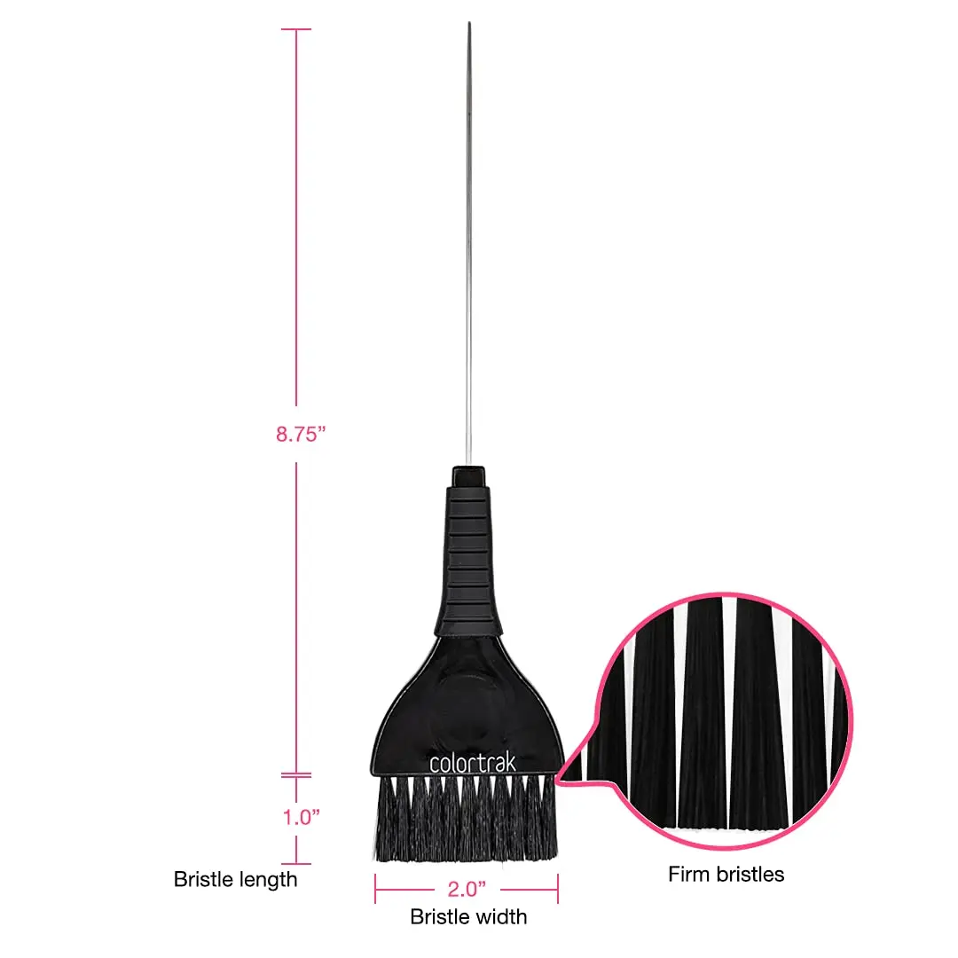 Colortrak Duo Color Brush with Pin Tail, Black | Precise Hair Color Application & Weaving Tool - view 4
