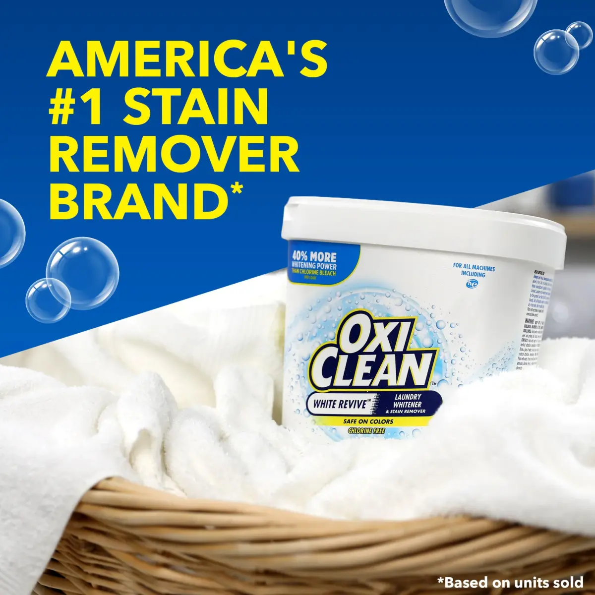 OxiClean White Revive Laundry Whitener and Stain Remover Powder 1.36kg (3 lb) | Alternative to Bleach for Laundry - view 9