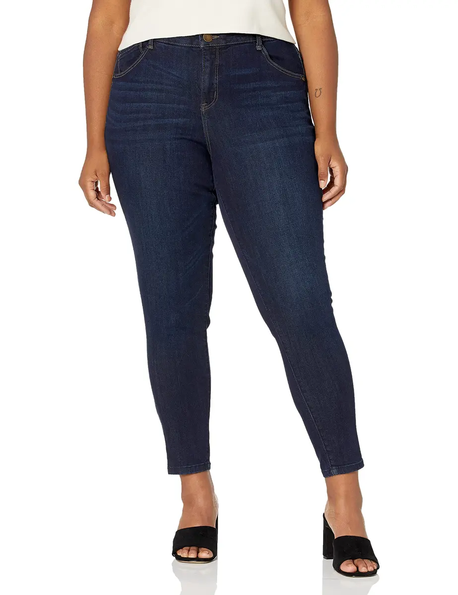 Democracy Plus Size Ab Solution Jegging Jeans Indigo 16 US | Comfortable Fit & Trendy Style - main product image