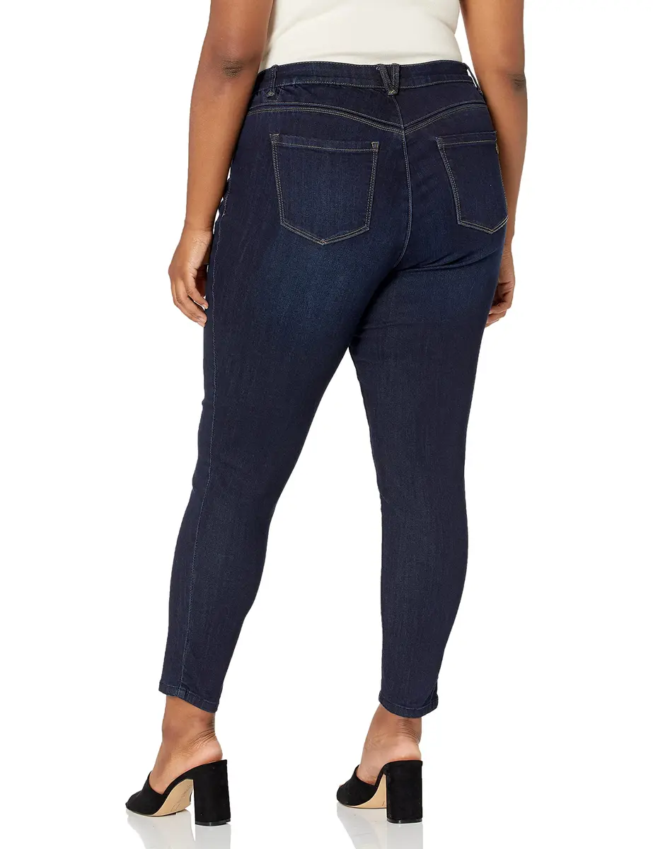 Democracy Plus Size Ab Solution Jegging Jeans Indigo 16 US | Comfortable Fit & Trendy Style - view 2