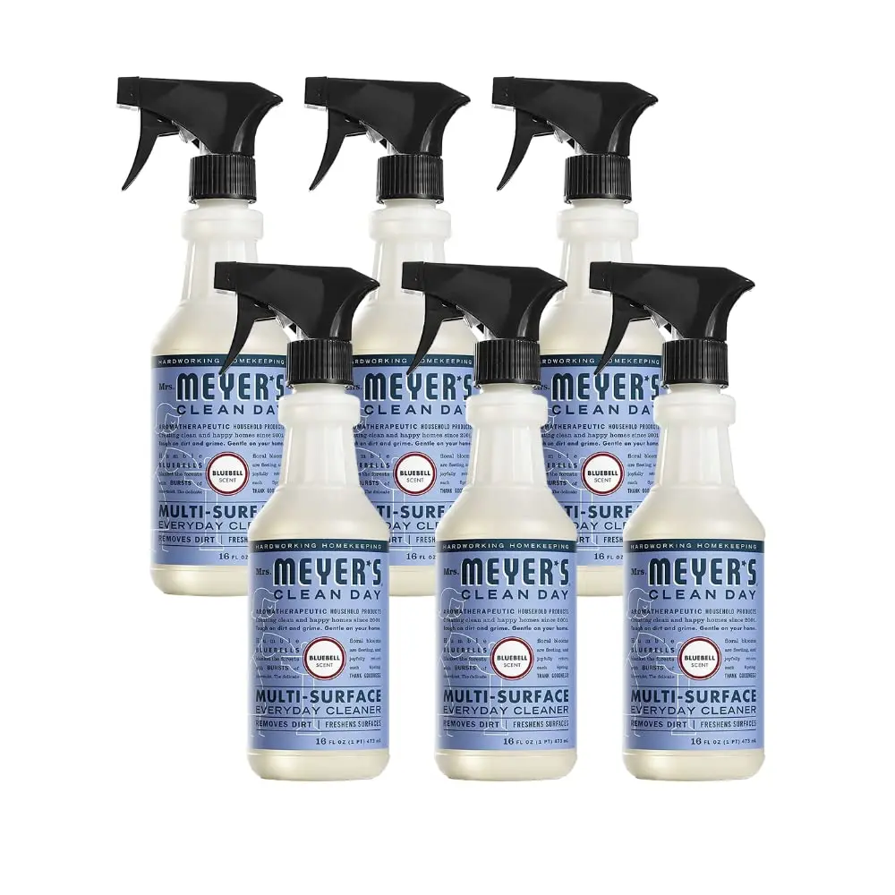 Mrs. Meyer's Clean Day All-Purpose Cleaner Spray, Bluebell, 946ml (16 fl. oz.) (Pack of 6) | Biodegradable Formula for Multi-Surface Cleaning - main product image