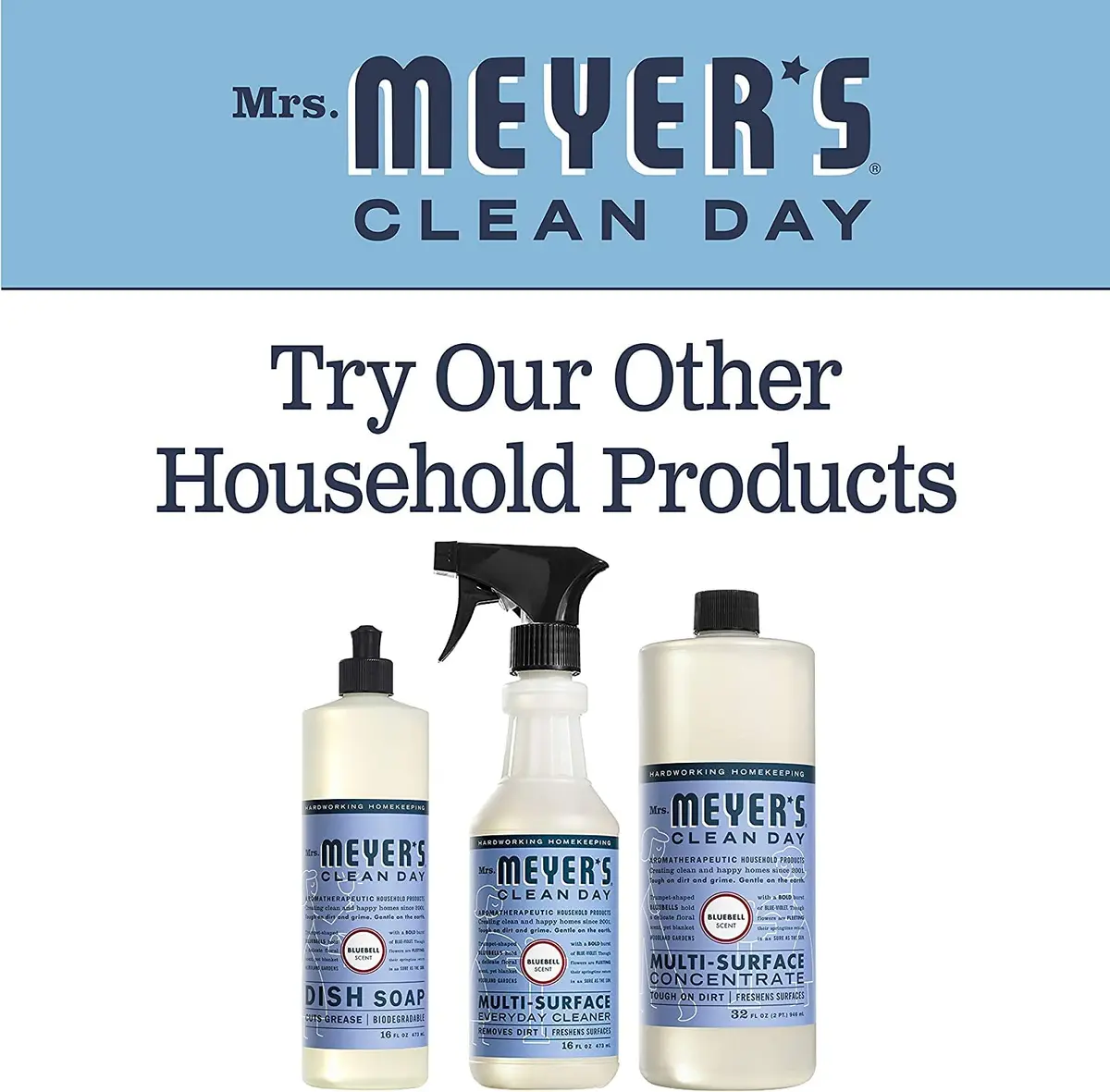 Mrs. Meyer's Clean Day All-Purpose Cleaner Spray, Bluebell, 946ml (16 fl. oz.) (Pack of 6) | Biodegradable Formula for Multi-Surface Cleaning - view 7