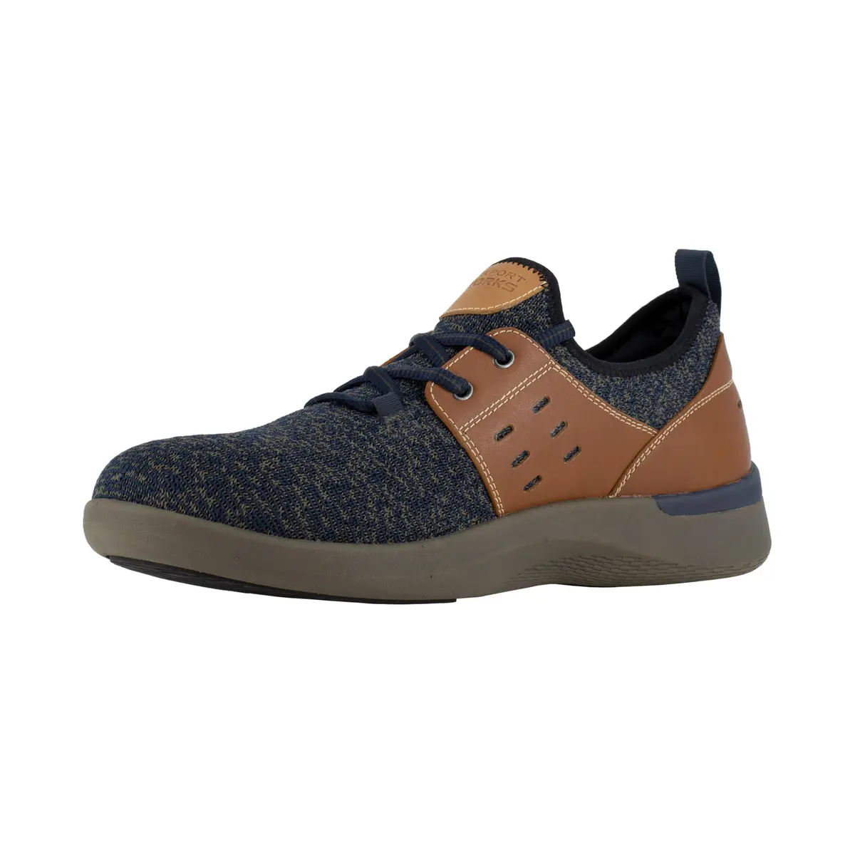Rockport Truflex Safety Toe Work Sneaker, Navy, Size 8 | Lightweight Breathable Safety Footwear - main product image