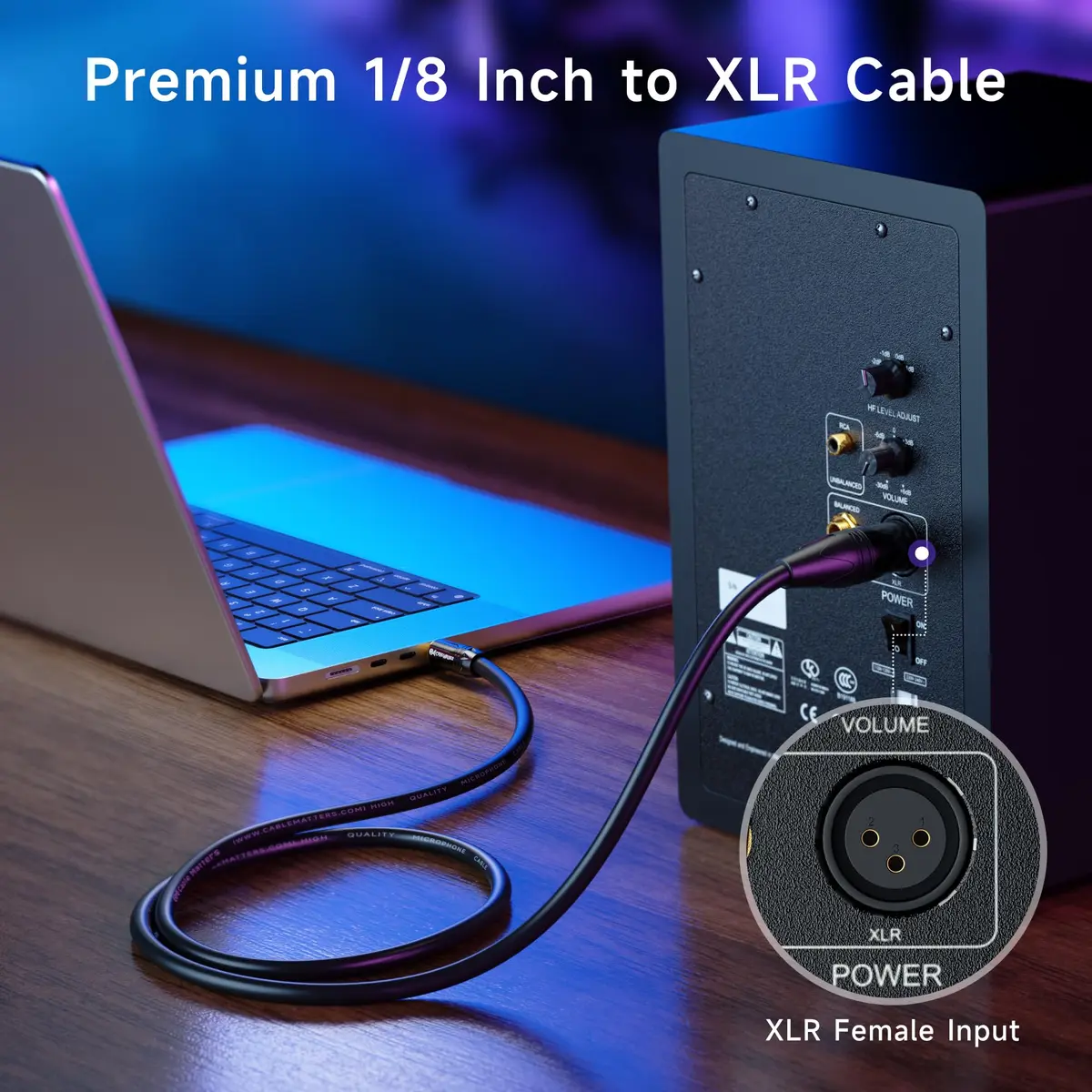 Cable Matters 3.5mm to XLR Male Cable, 1.8m (6ft) | Stereo to Mono Conversion for Audio Devices - view 3