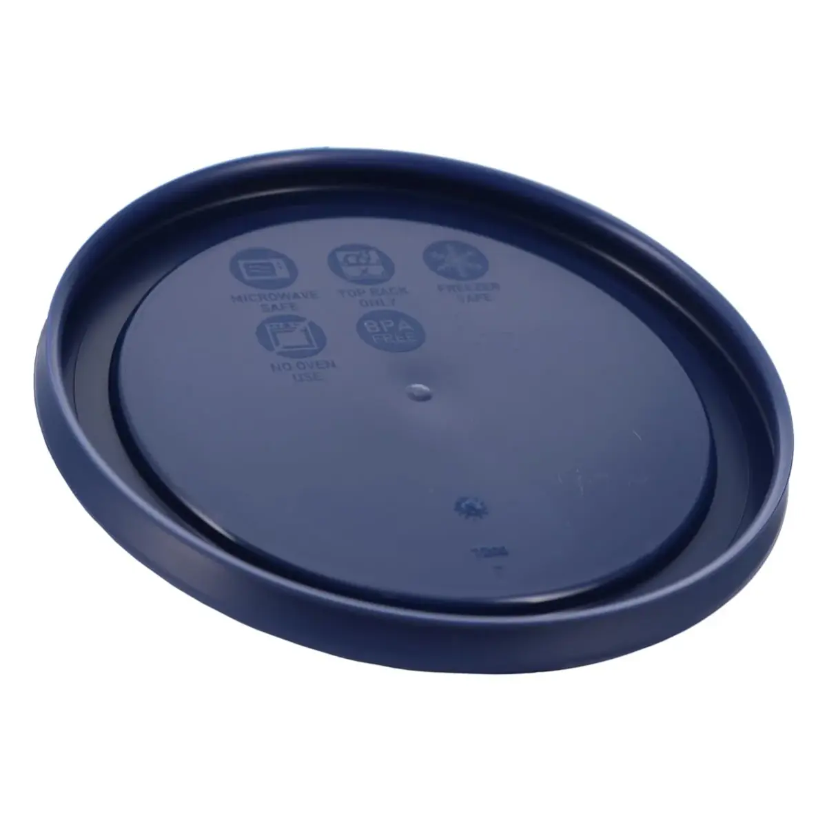 Pyrex 7200-PC Dark Blue Round Storage Lids - 2 Cup Capacity (4.75 inch Diameter) | BPA-Free Plastic, Dishwasher Safe, Resists Stains & Odors - view 7